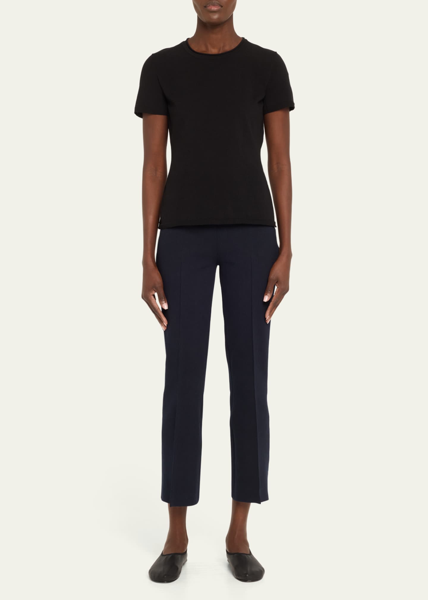 Cropped Kick Flare Pants