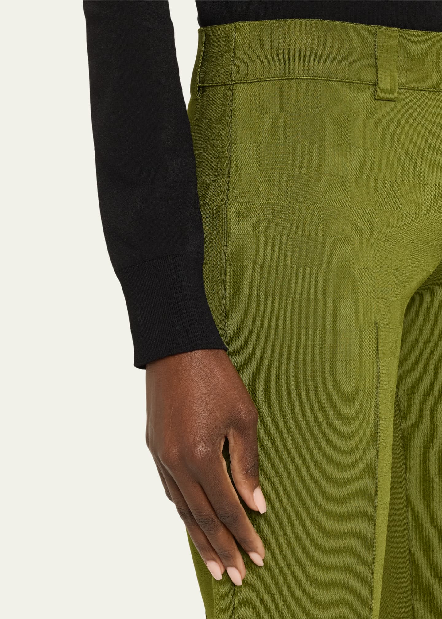 HIGH SPORT Nsfw Julep Jacquard Check Knit Pants Image 5 of 5