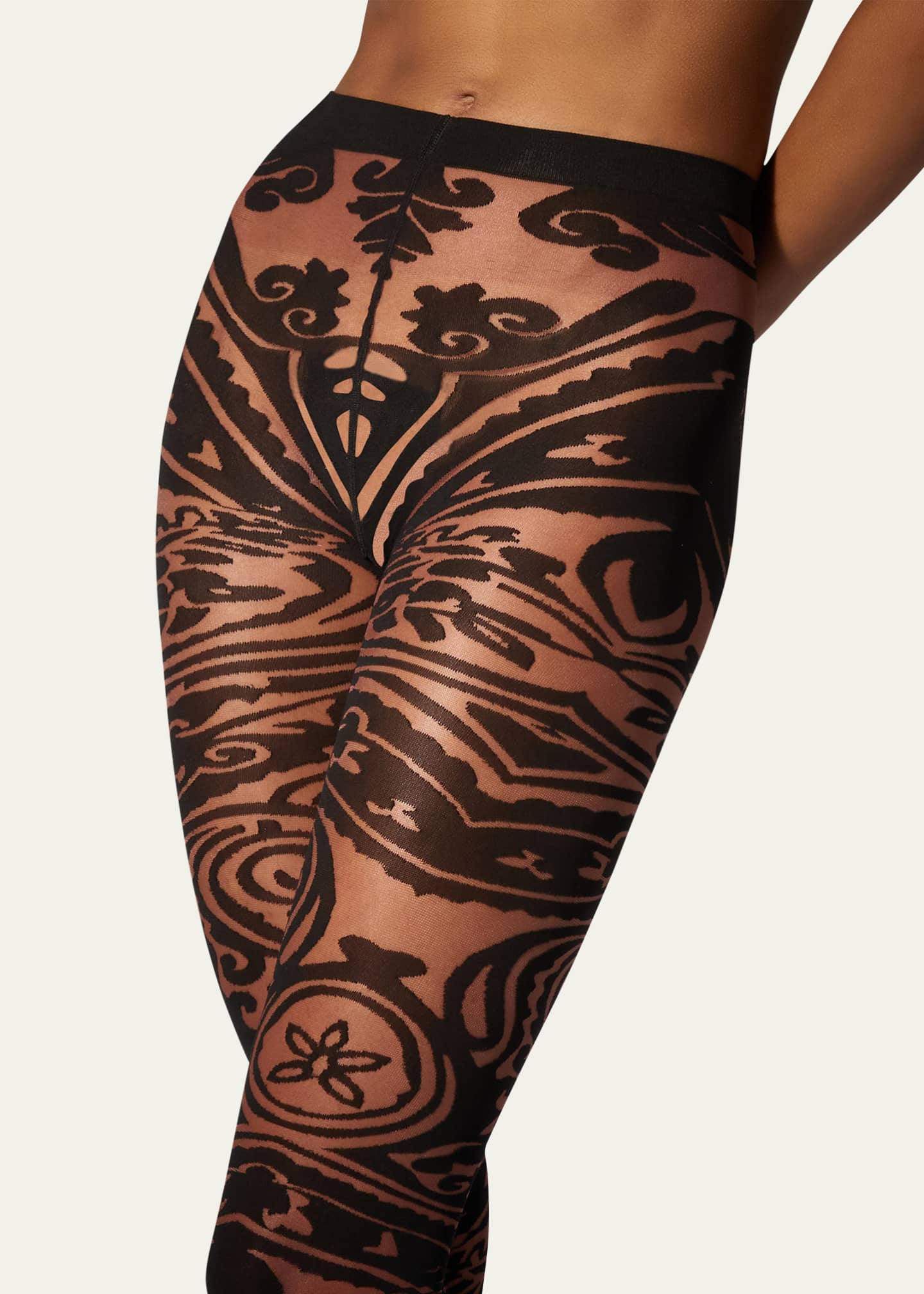 ETRO x Wolford Etro Tattoo-Effect Tights Image 4 of 4