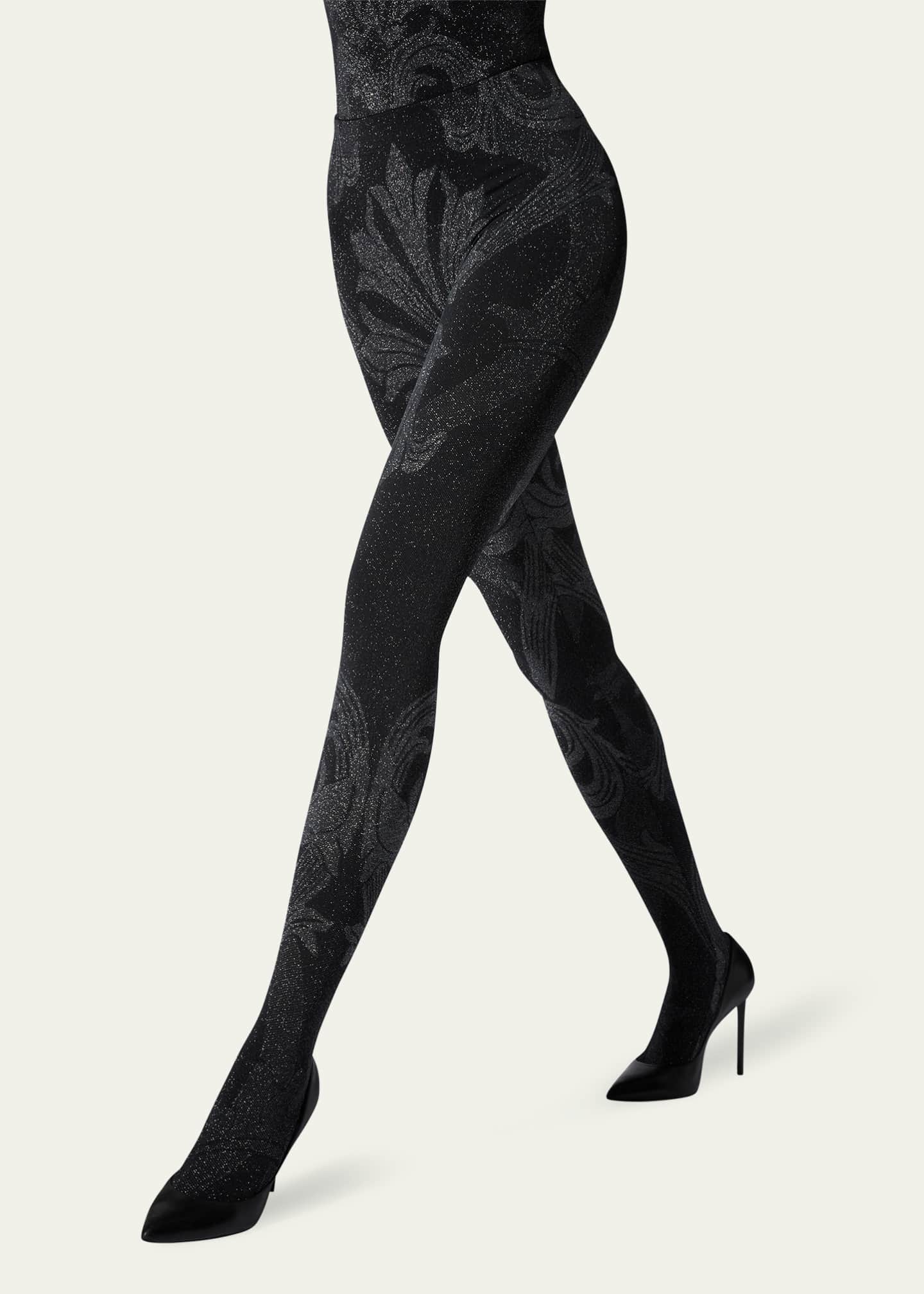 ETRO x Wolford Etro Metallic Jacquard Tights Image 2 of 4