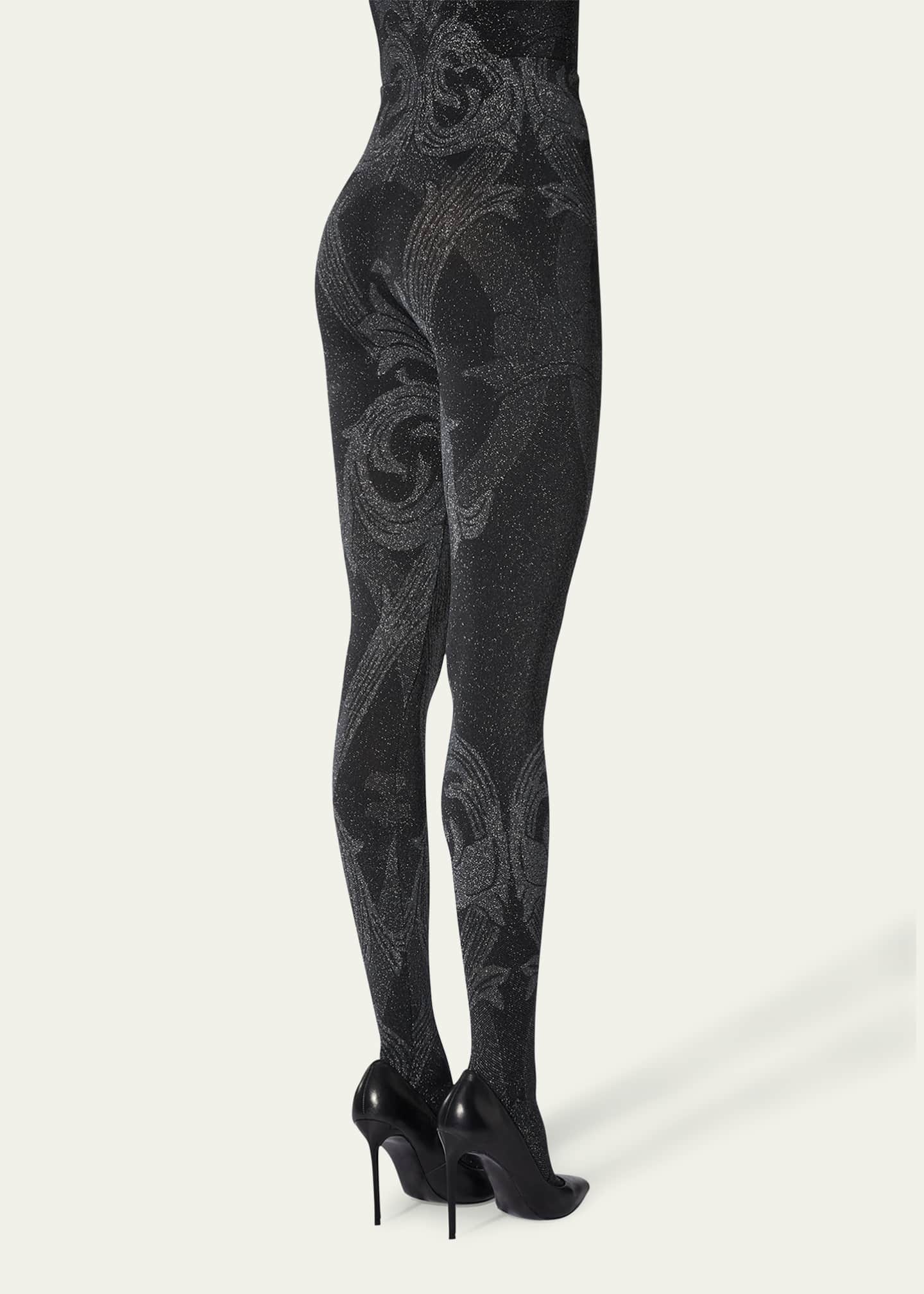 ETRO x Wolford Etro Metallic Jacquard Tights Image 3 of 4