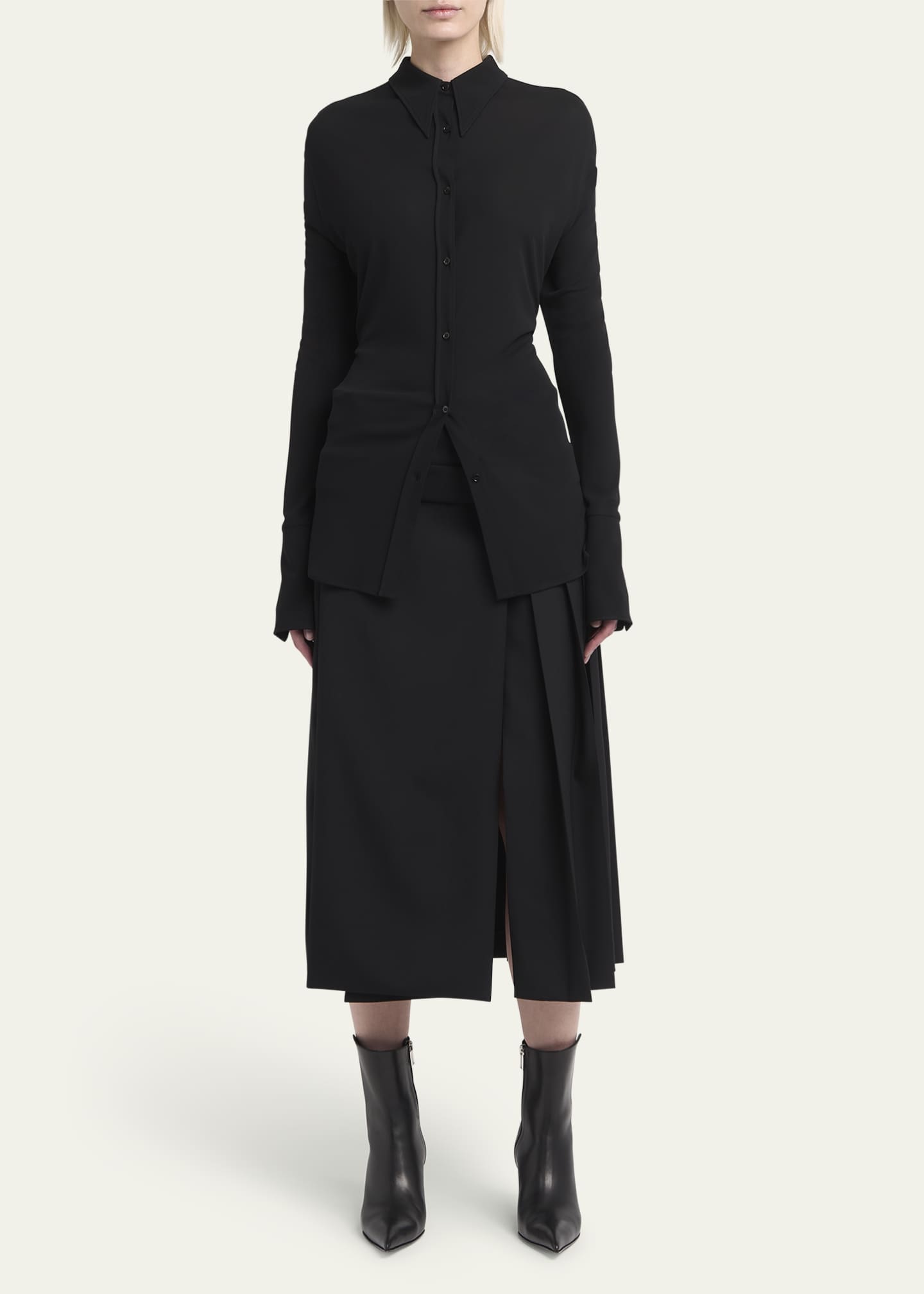 McQueen Split Hem Button Down Blouse Image 2 of 5