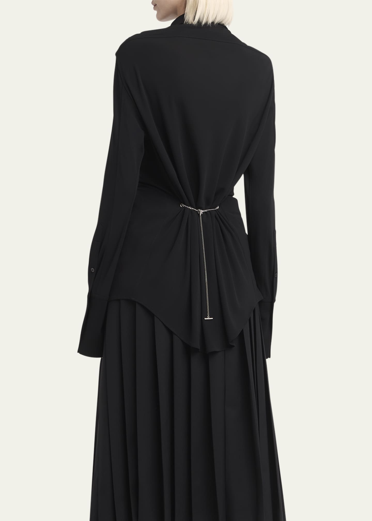 McQueen Split Hem Button Down Blouse Image 3 of 5