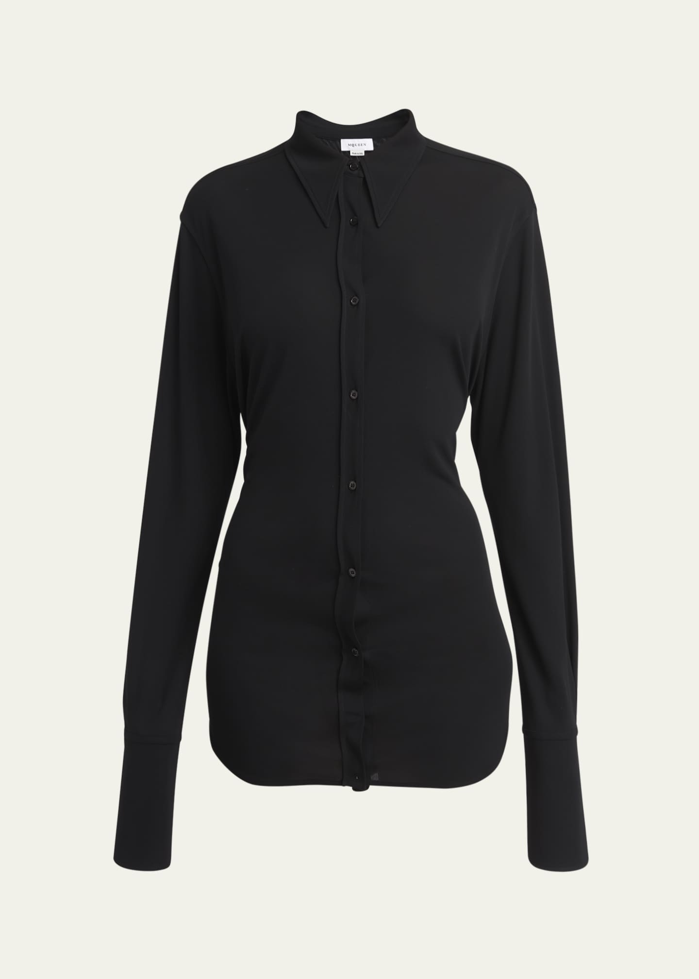 McQueen Split Hem Button Down Blouse Image 1 of 5