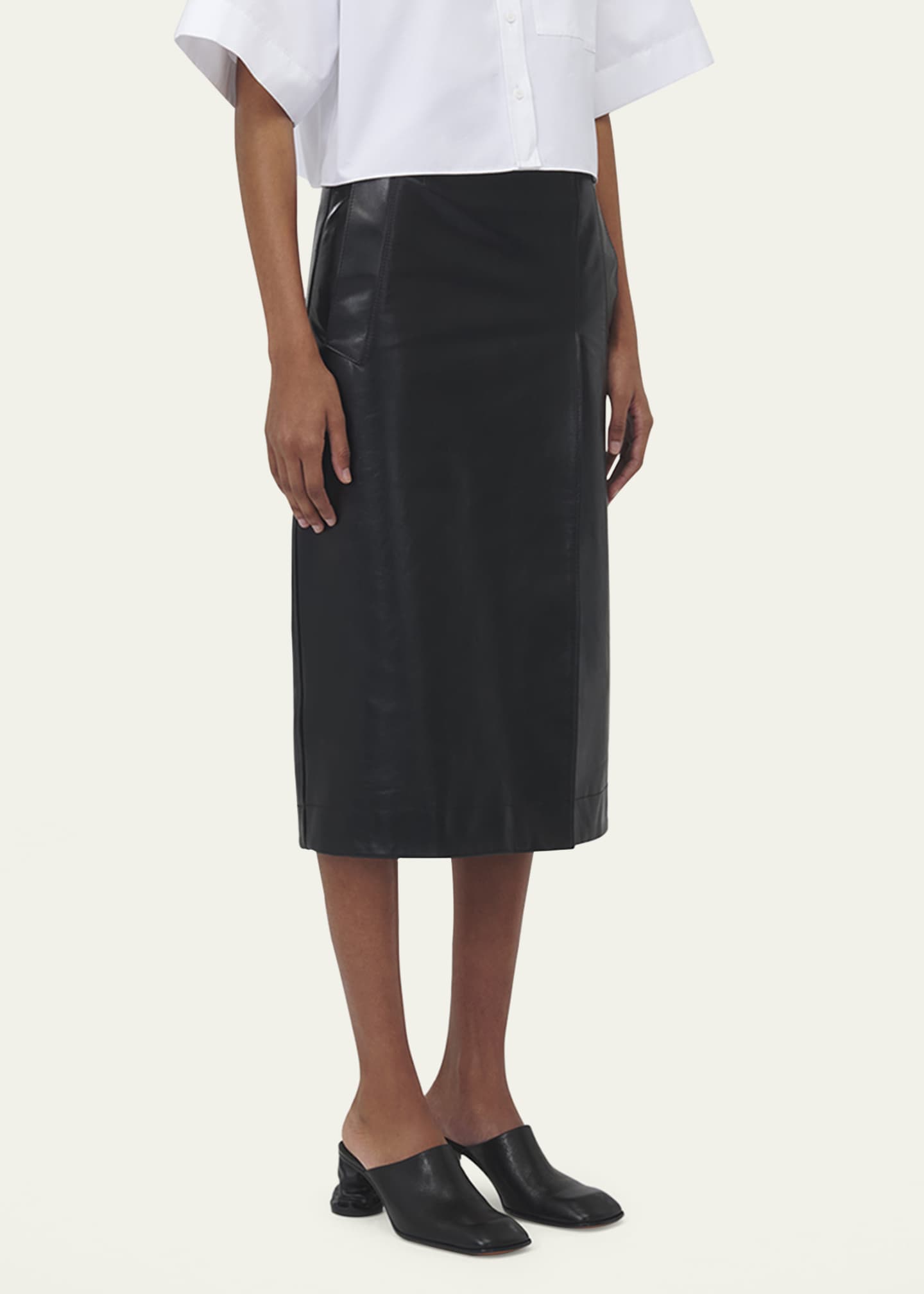 McQueen Leather Pencil Skirt Image 4 of 4