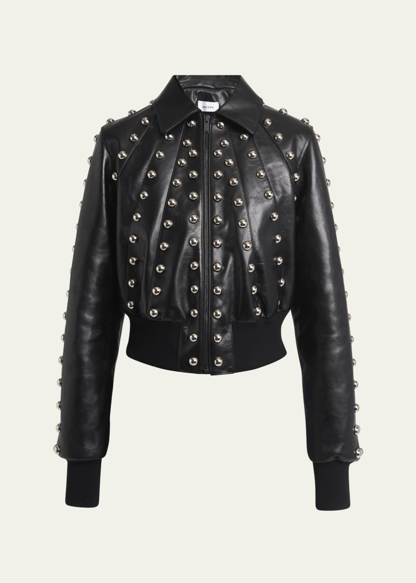 Alexander McQueen Leather Studded Biker Jacket