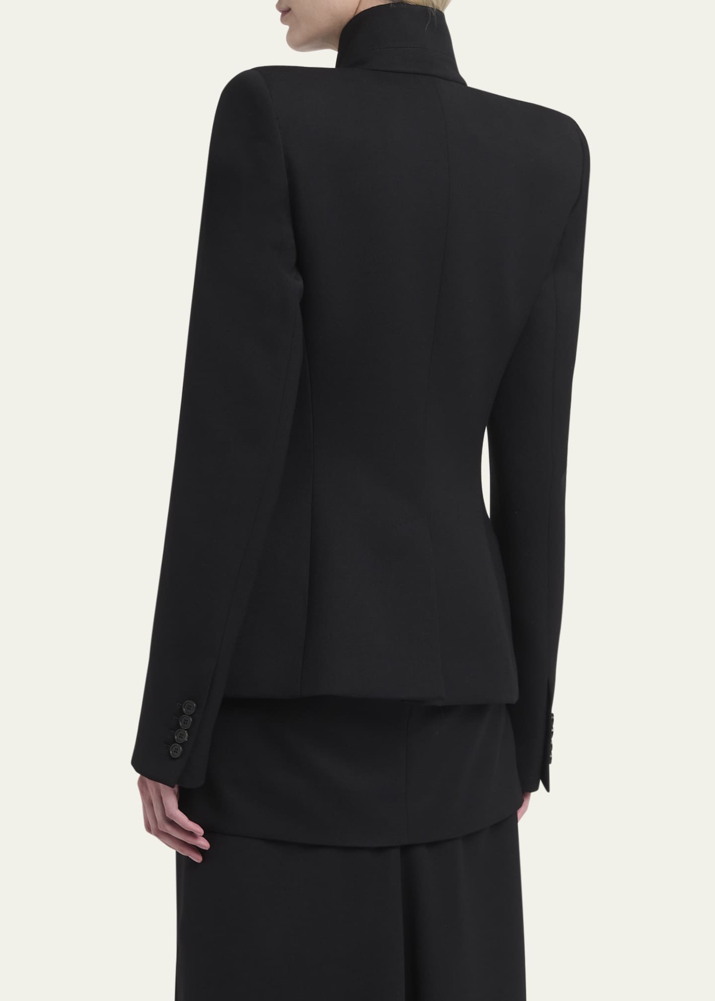 McQueen Structured Fitted Wool Blazer Image 3 of 5