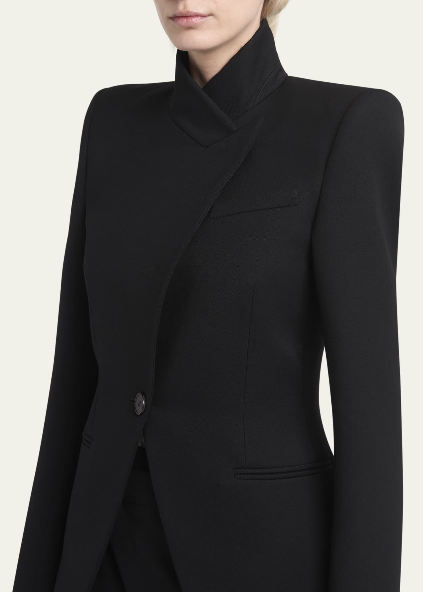 McQueen Structured Fitted Wool Blazer Image 5 of 5