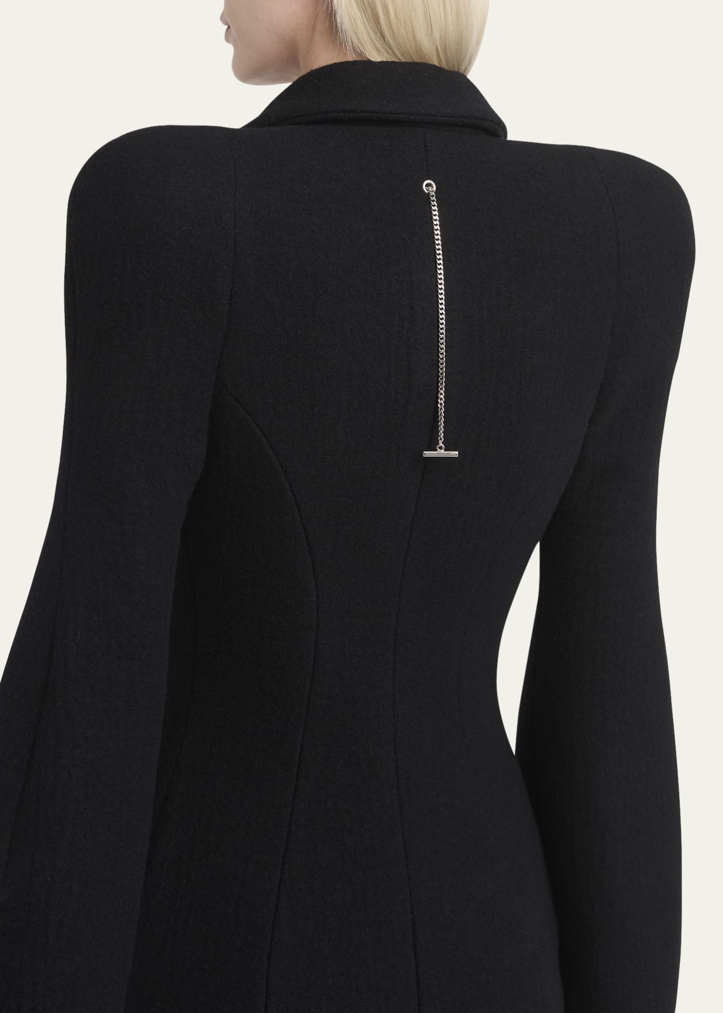 McQueen Long Wrap Suiting Wool Cashmere Coat Image 5 of 5