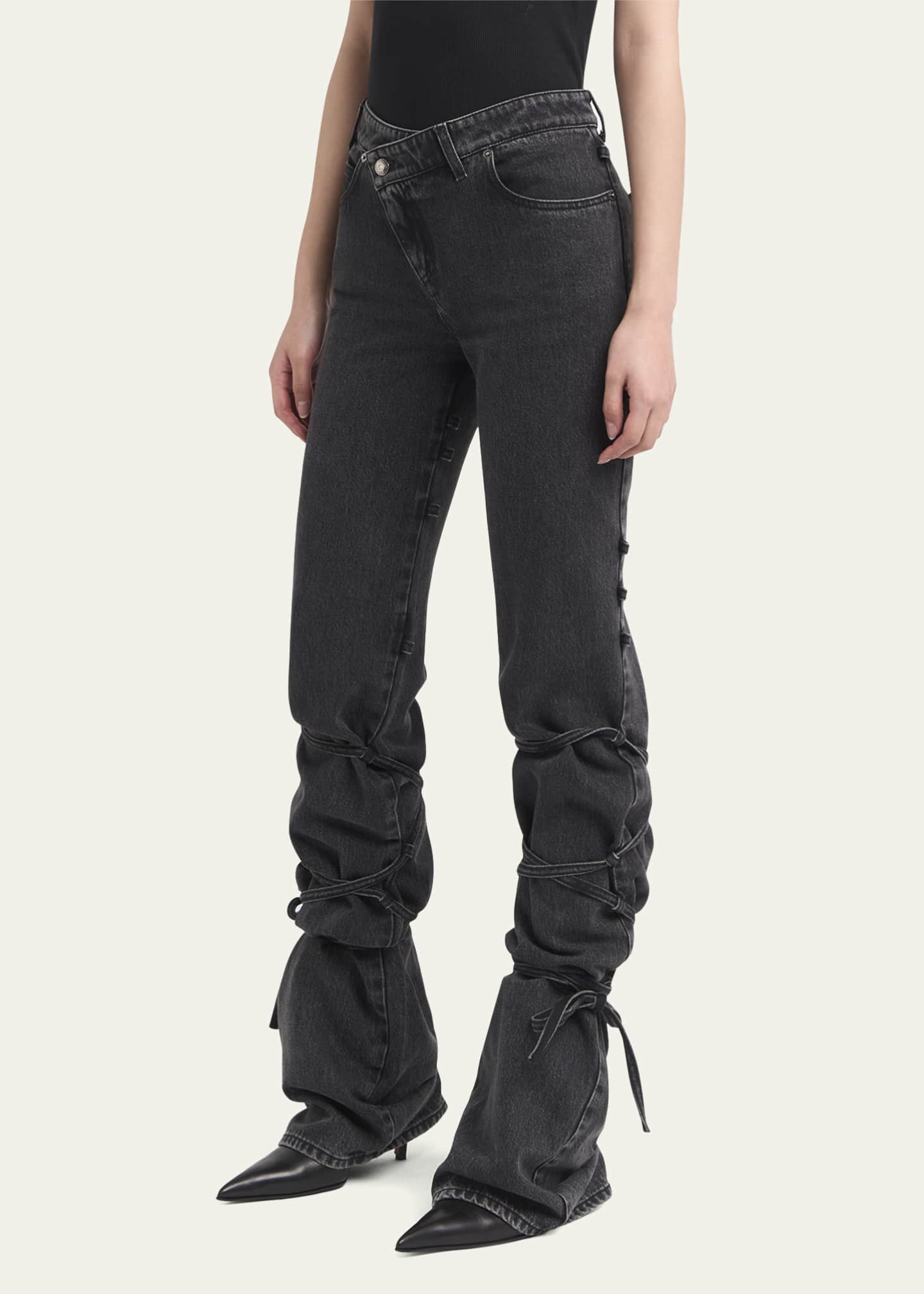 McQueen Tie and Knot Straight Leg Denim Pants Image 4 of 5