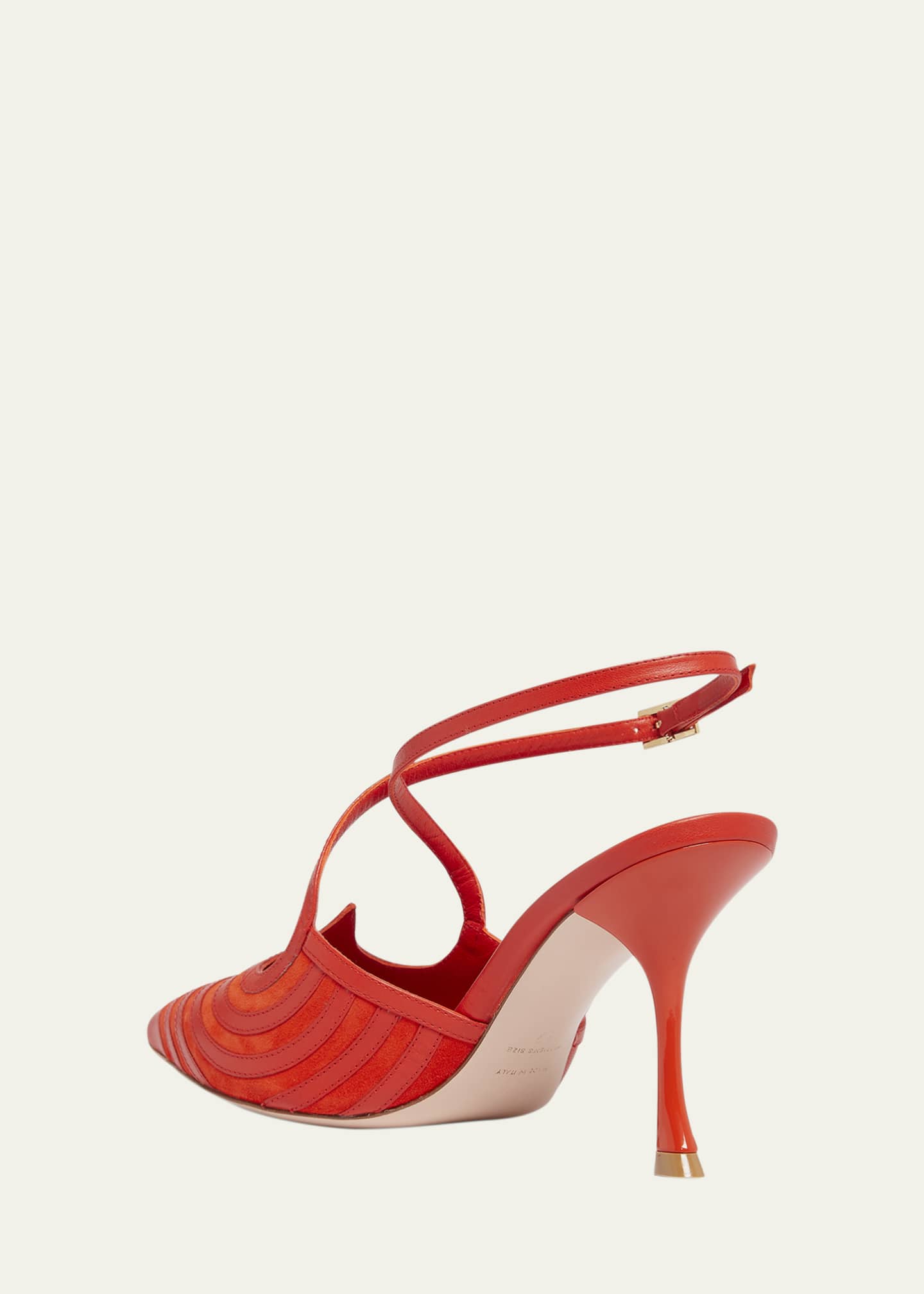 Roger Vivier I Love Vivier Mixed Leather Slingback Pumps Image 4 of 5