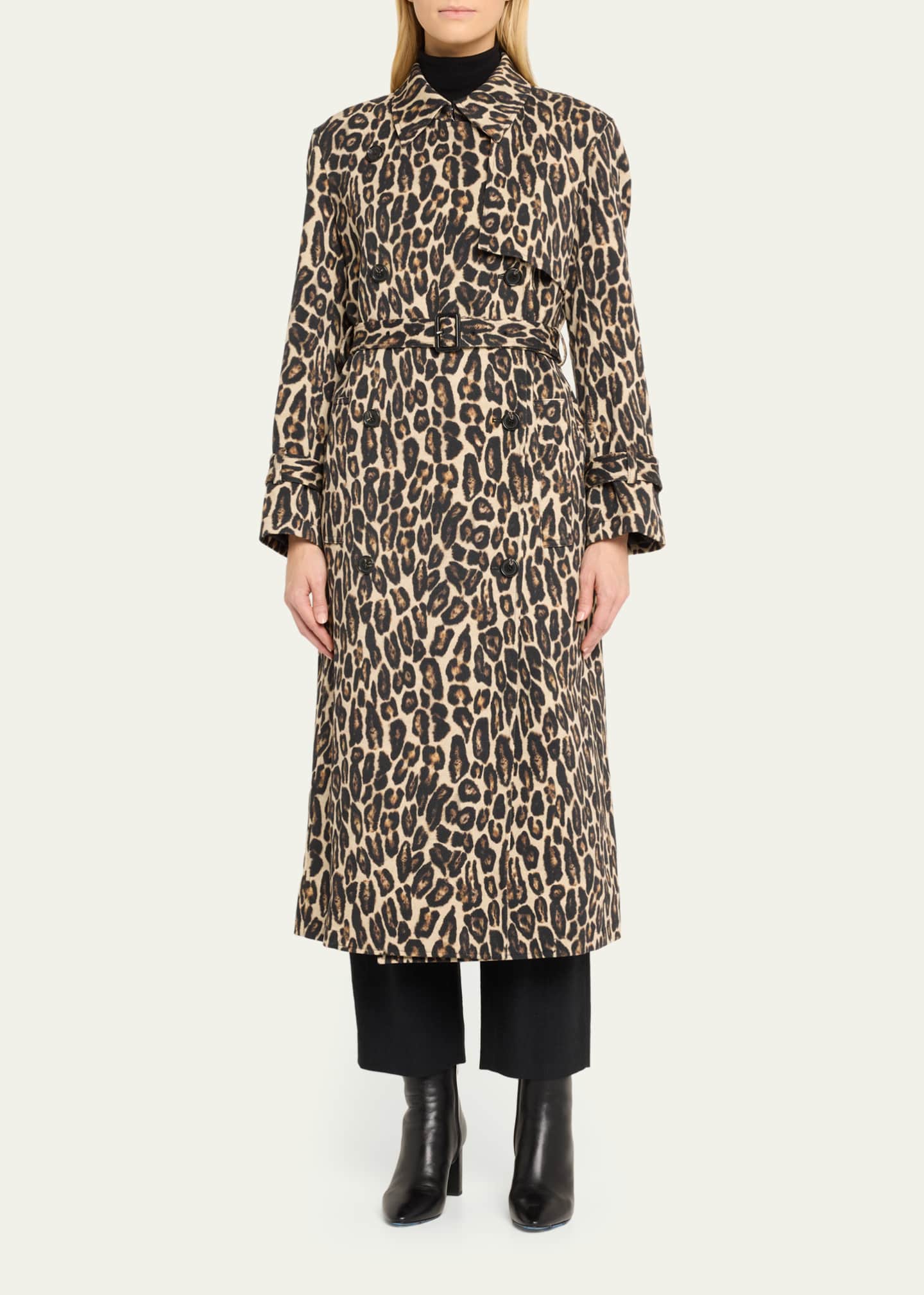 Animal print trench coat hotsell