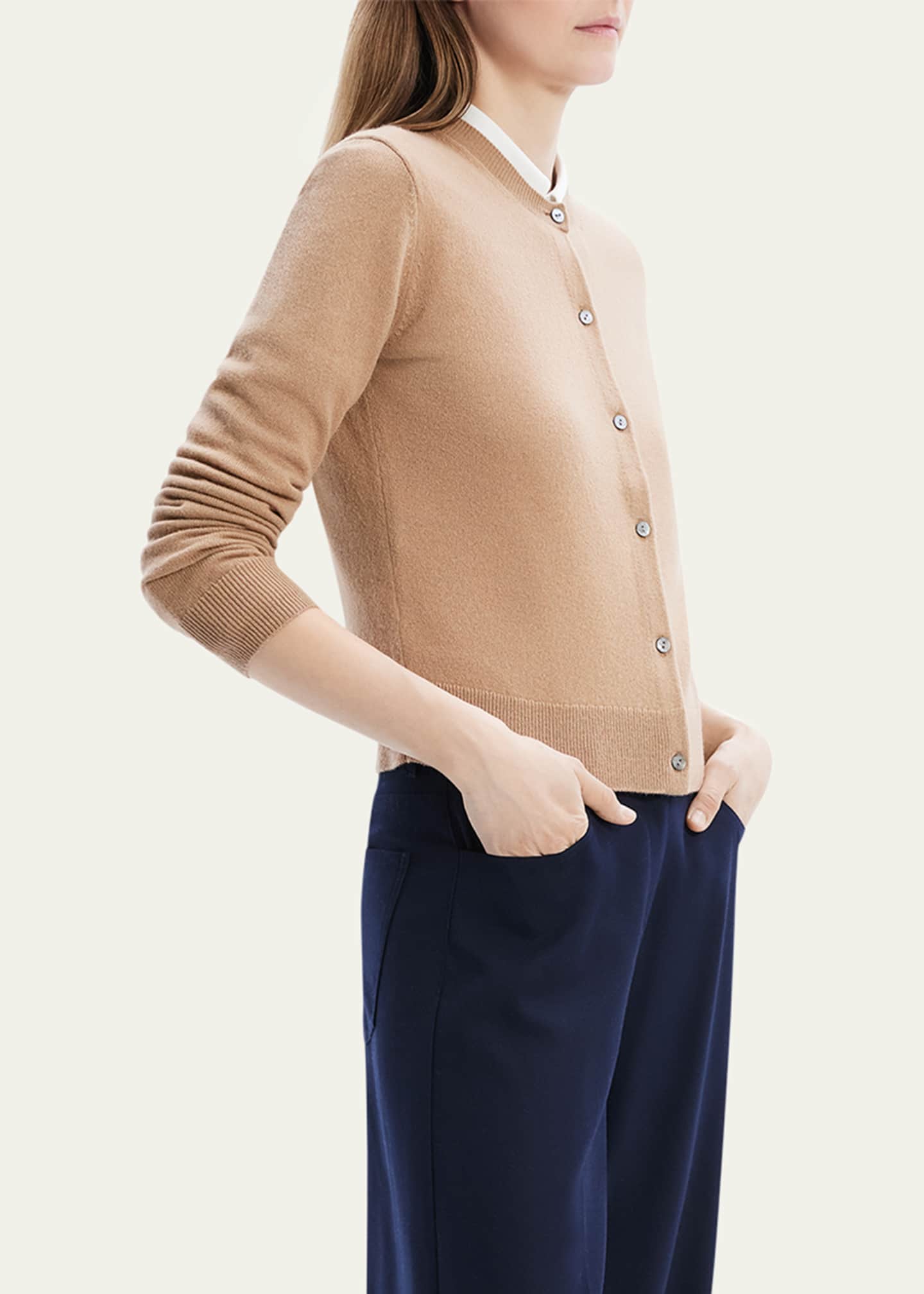 Theory Cashmere Cropped Cardigan Sweater