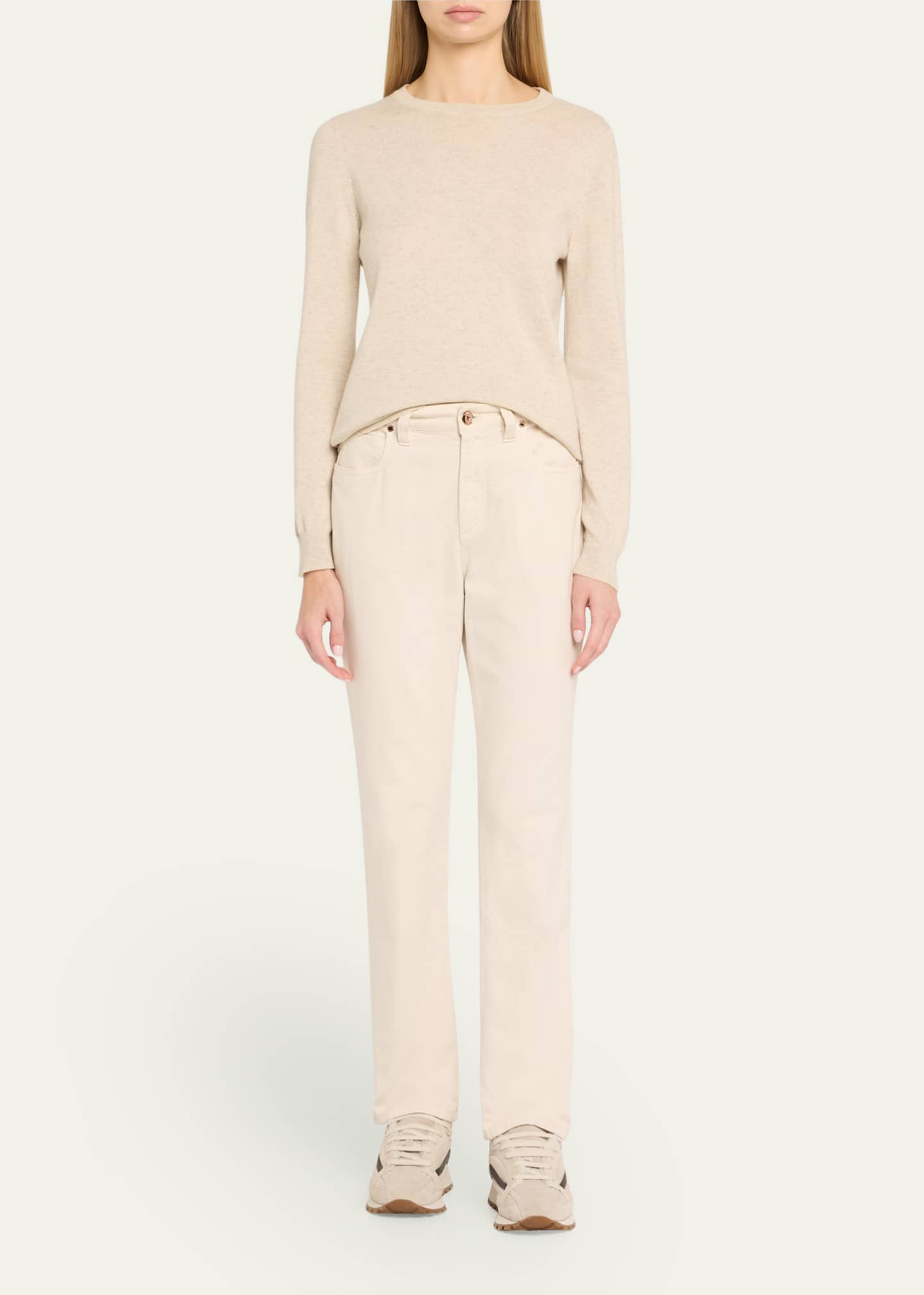 Brunello Cucinelli Suede Lace Up Sneaker With Shearling Lining Image 3 of 6