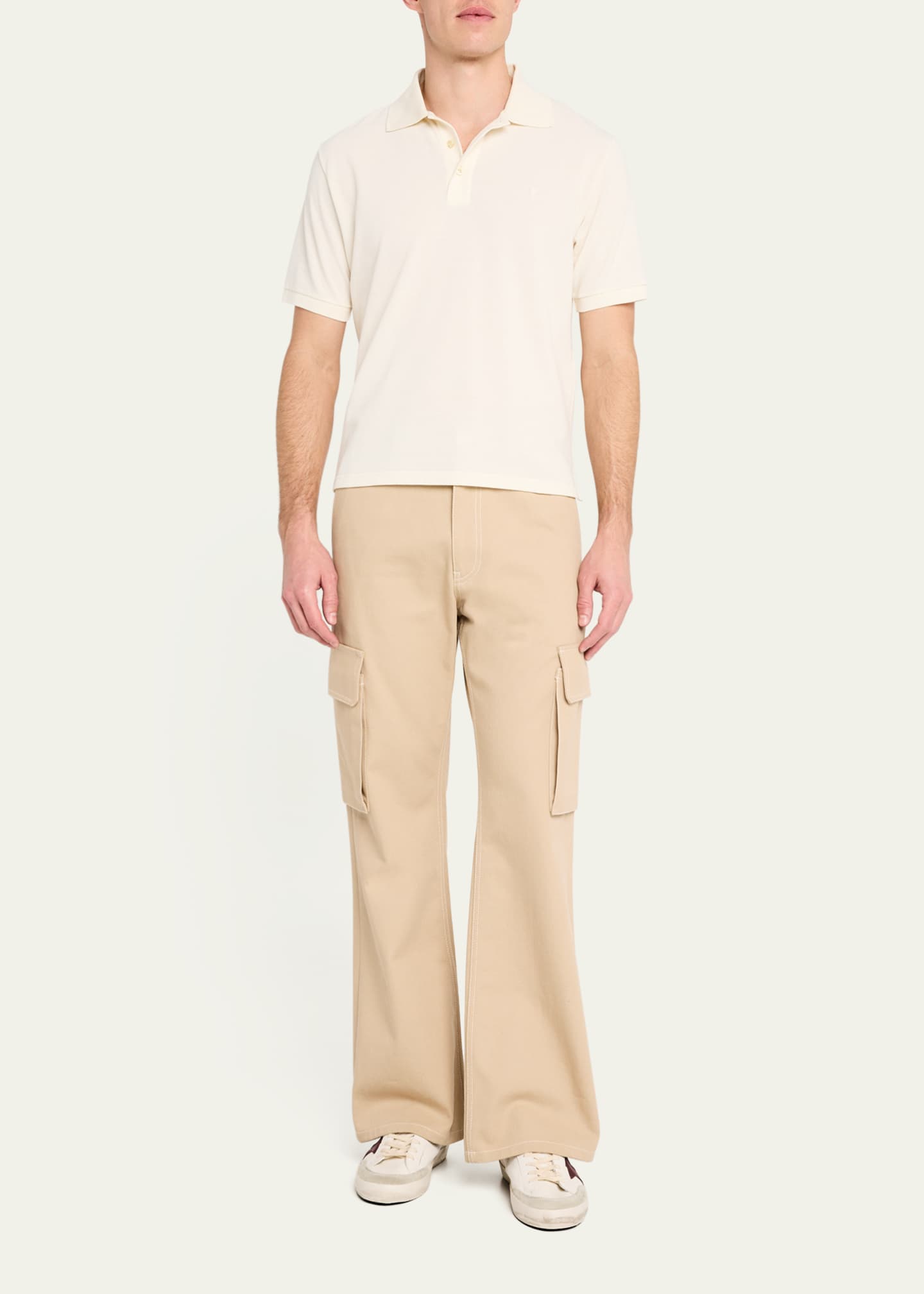 Golden Goose Men's Superstar Napa and Nubuck Low-Top Sneakers Image 3 of 6
