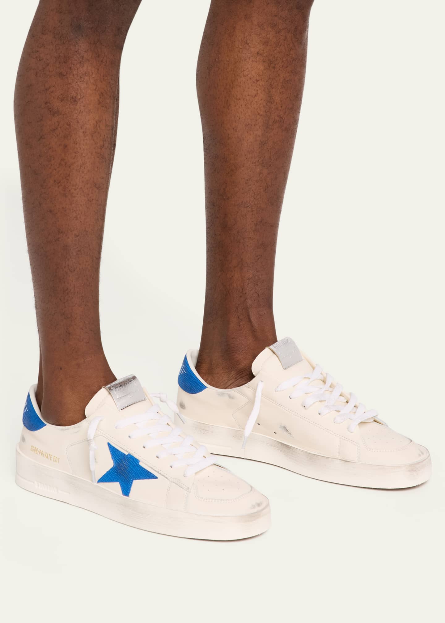 春夏新作モデル Golden Goose Men's Stardan Leather and Mesh Low-Top Sneakers 靴