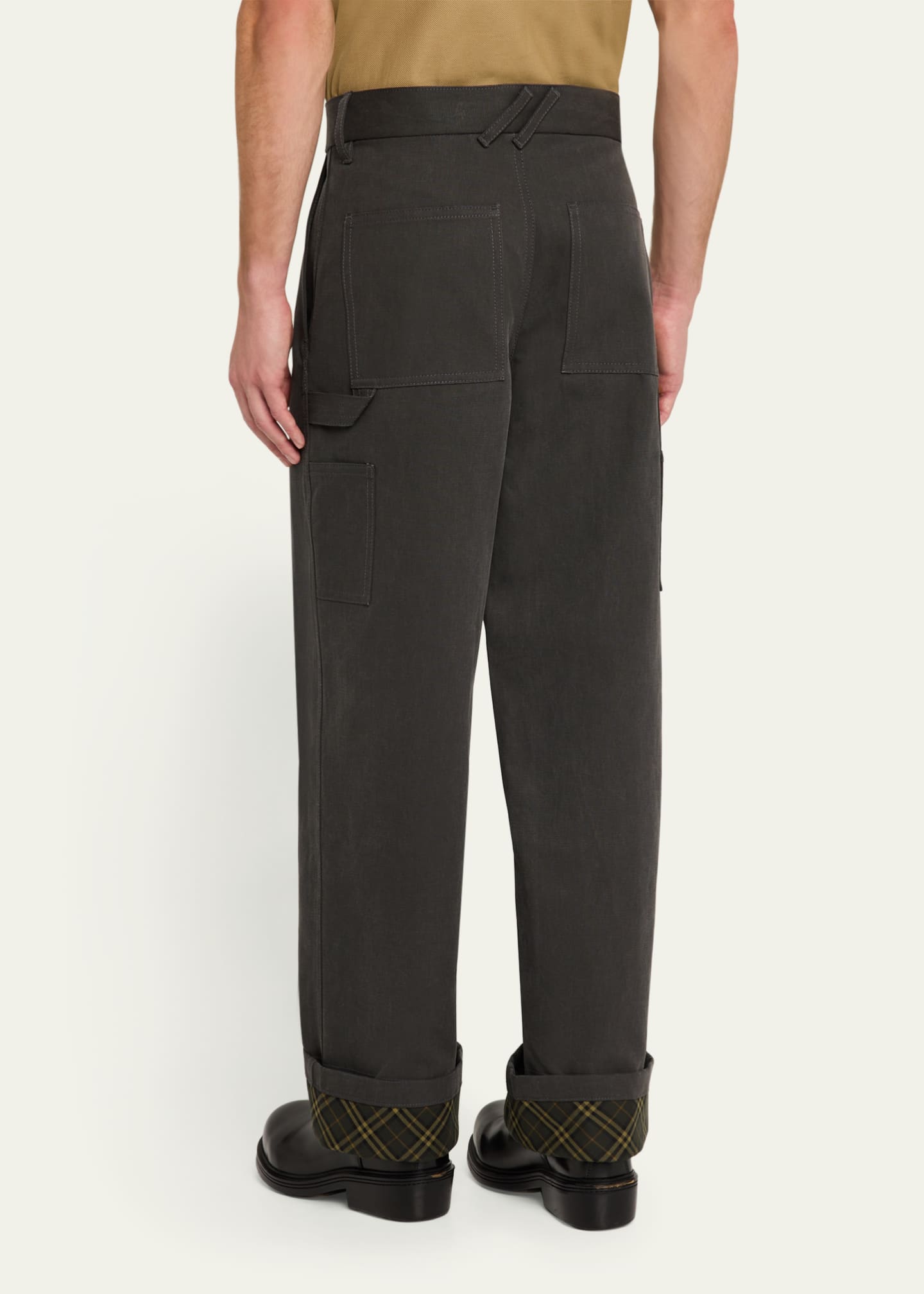 Burberry Men's Faded Canvas Workwear Pants Image 3 of 5