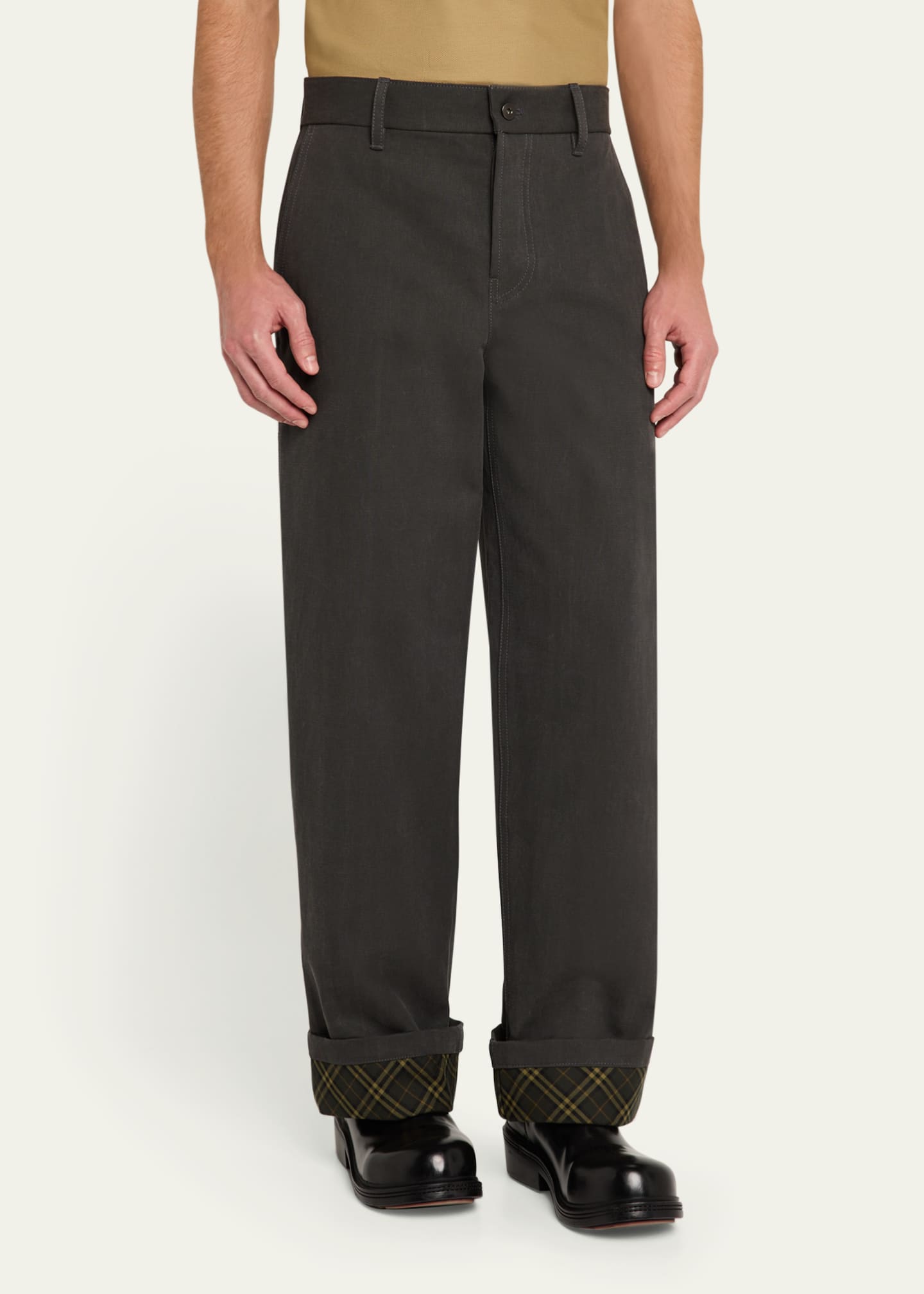 Burberry Men's Faded Canvas Workwear Pants Image 4 of 5