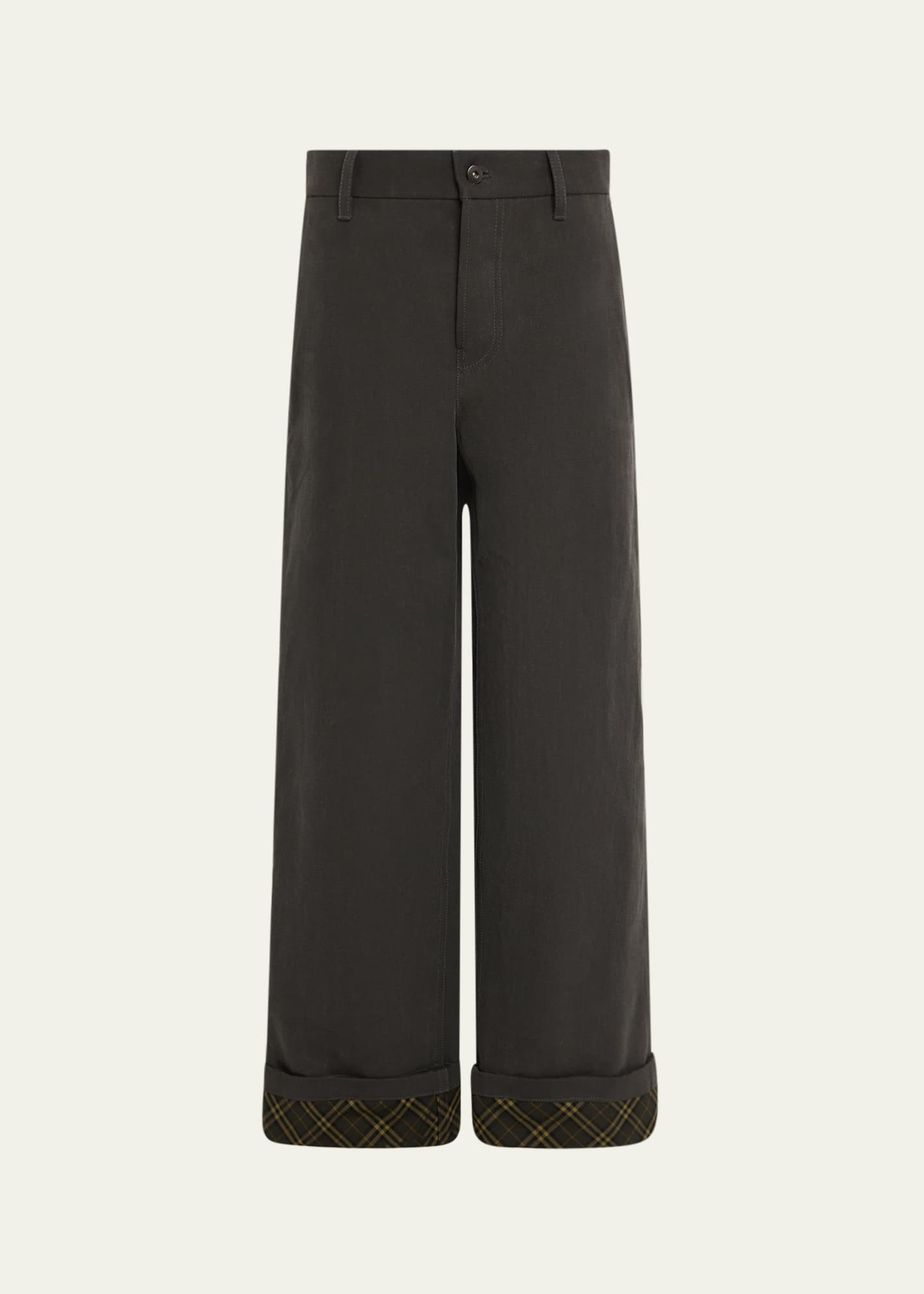 Burberry Men's Faded Canvas Workwear Pants Image 1 of 5