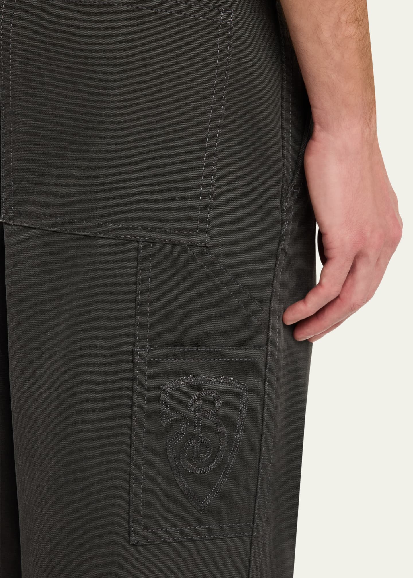 Burberry Men's Faded Canvas Workwear Pants Image 5 of 5