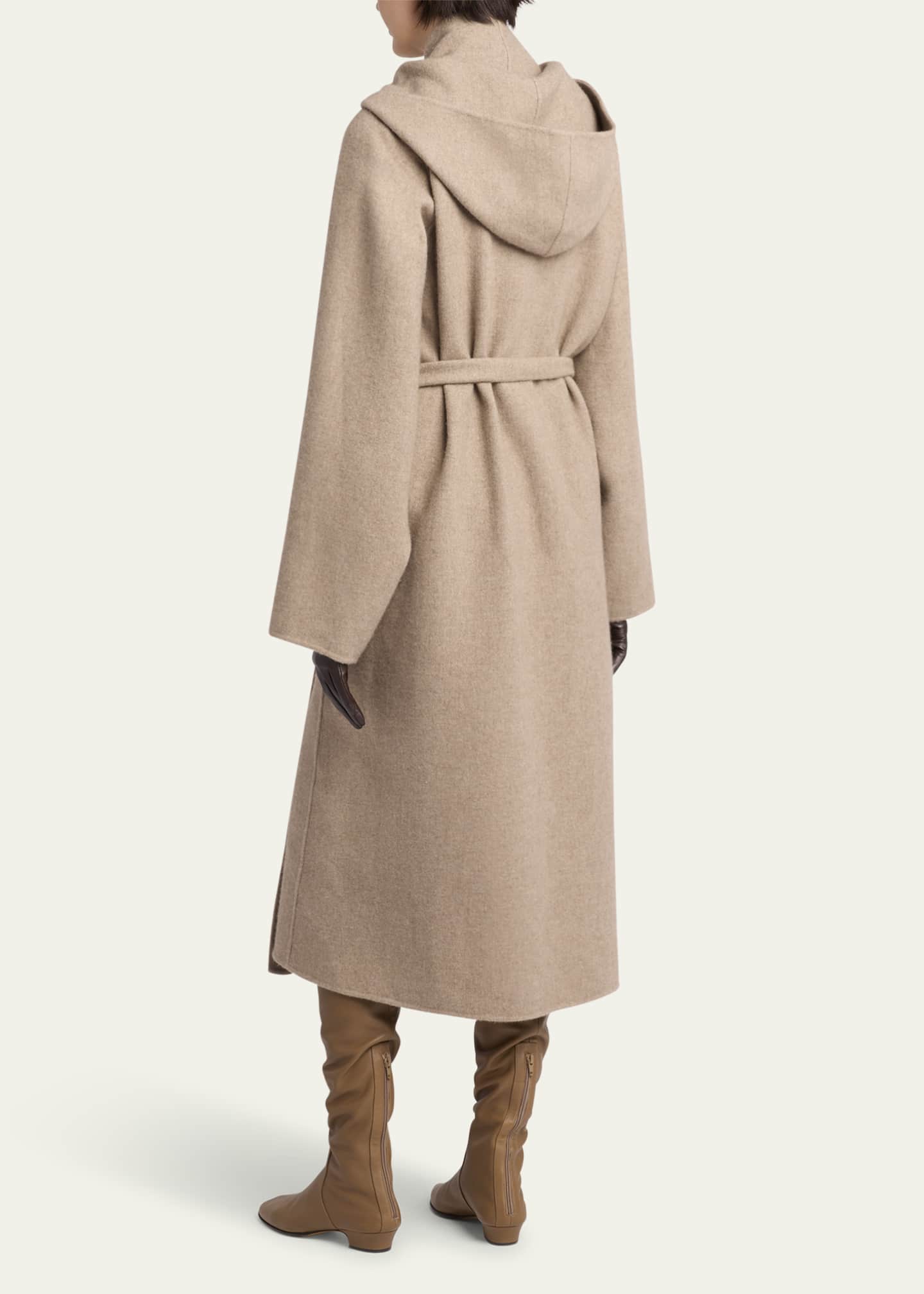 THE ROW Laguna Double-Face Cashmere Belted Coat Image 3 of 5