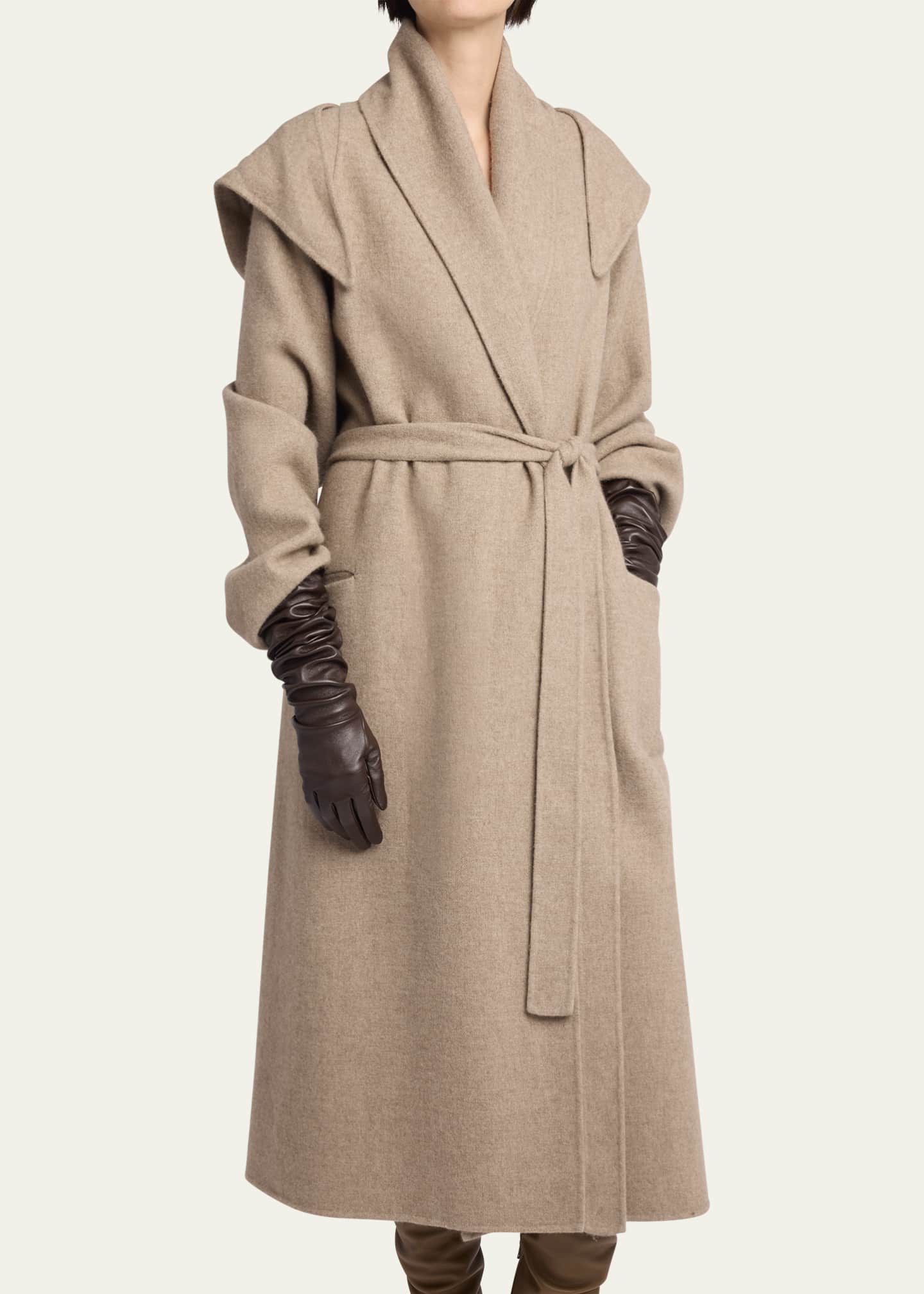 THE ROW Laguna Double-Face Cashmere Belted Coat Image 5 of 5