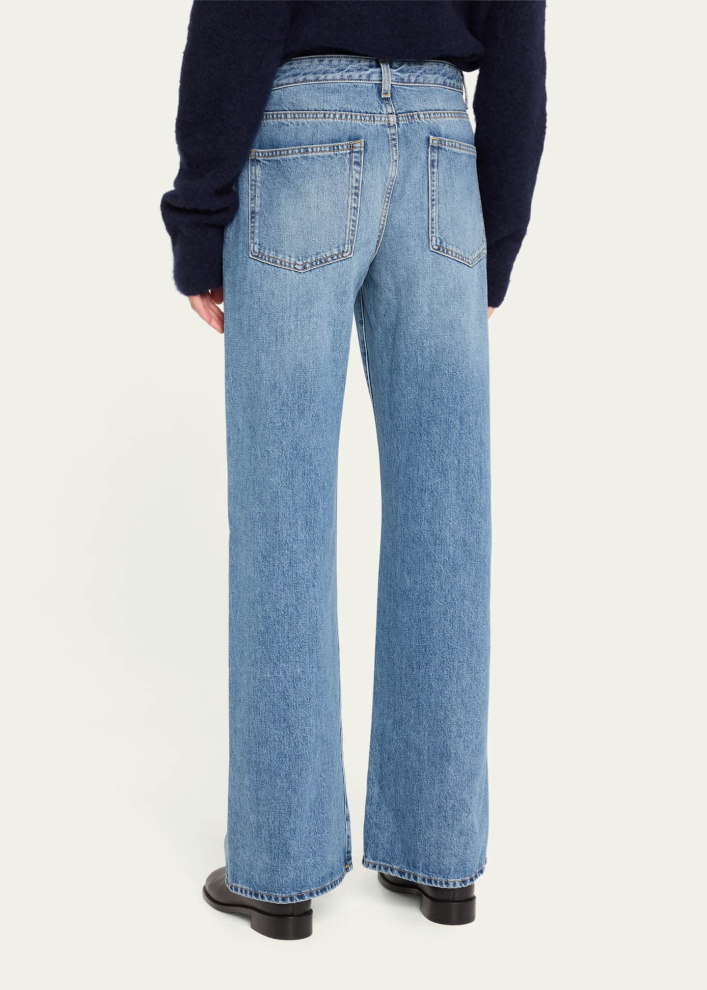 THE ROW Eglitta Straight Leg Washed Jeans - Bergdorf Goodman