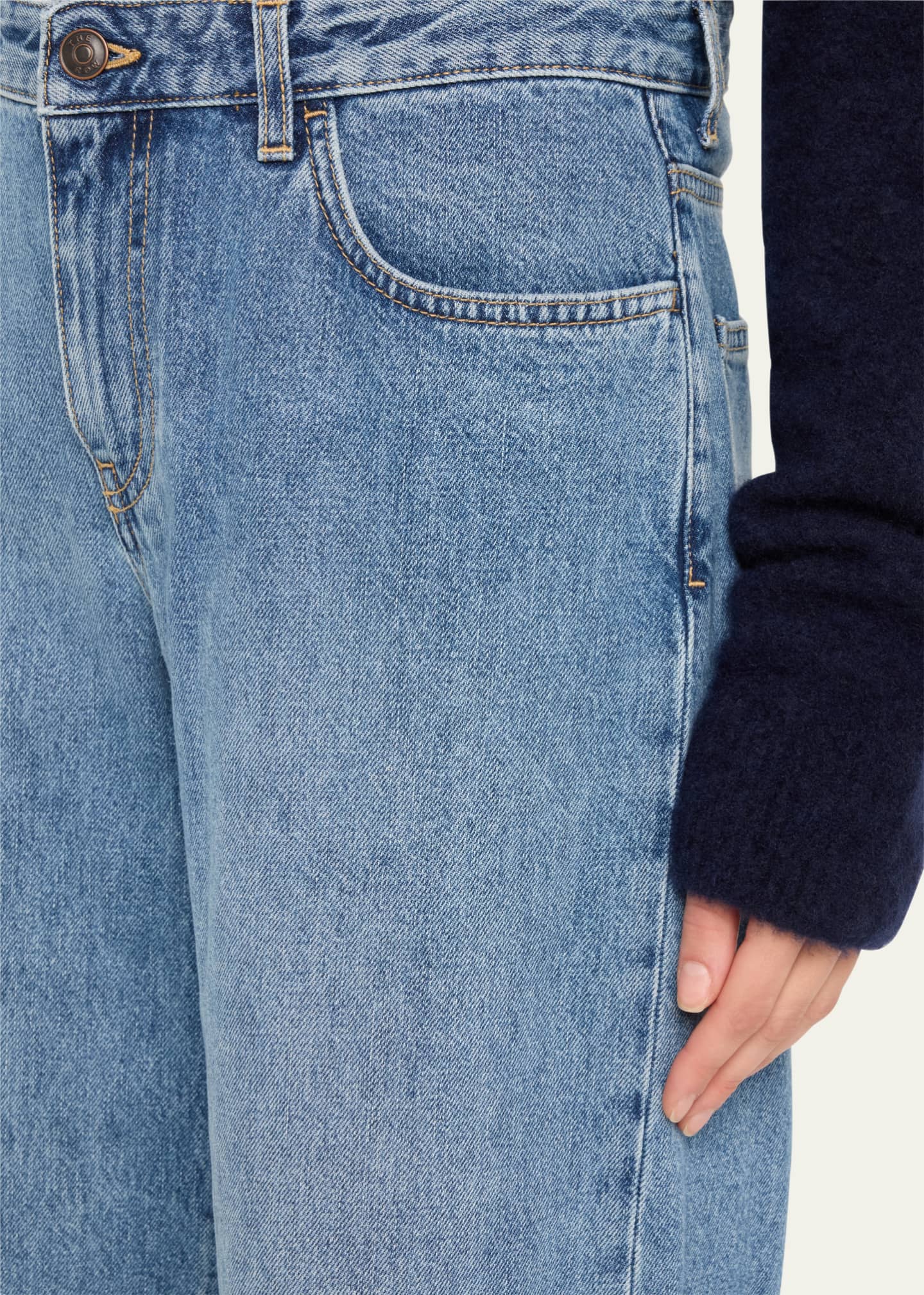 THE ROW Eglitta Straight Leg Washed Jeans