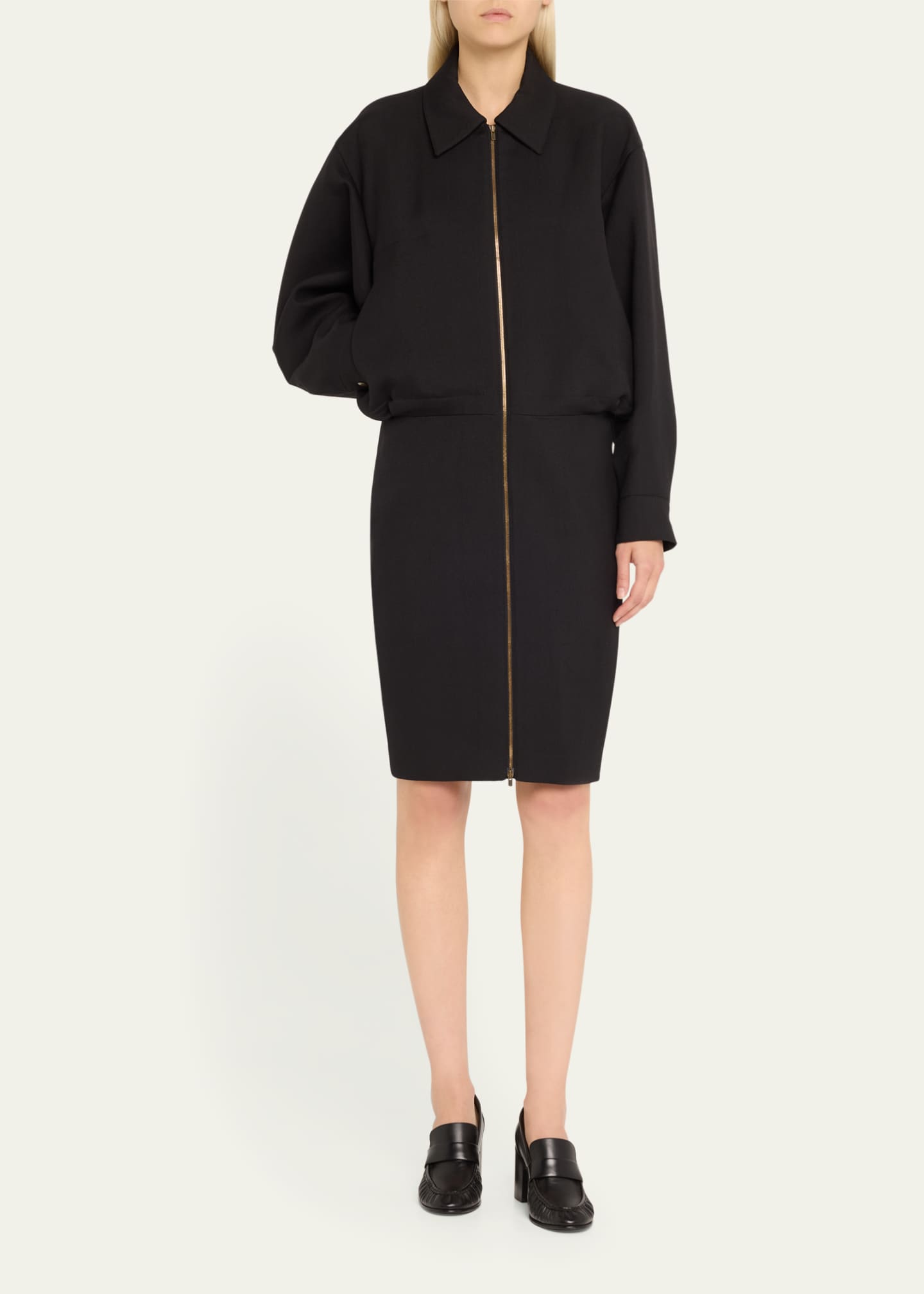 THE ROW Mave Double-Face Wool Midi Dress Image 2 of 5