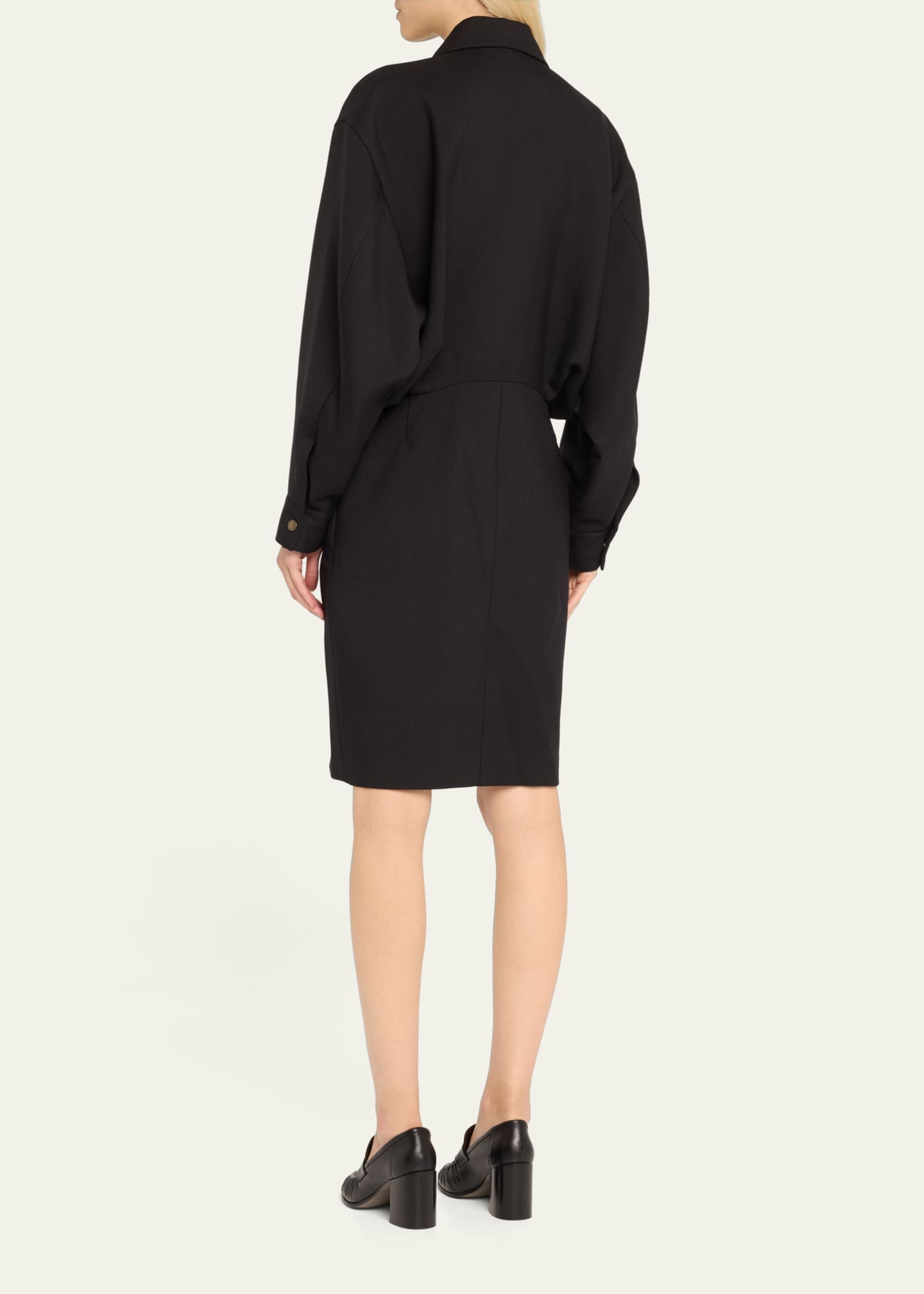 THE ROW Mave Double-Face Wool Midi Dress Image 3 of 5