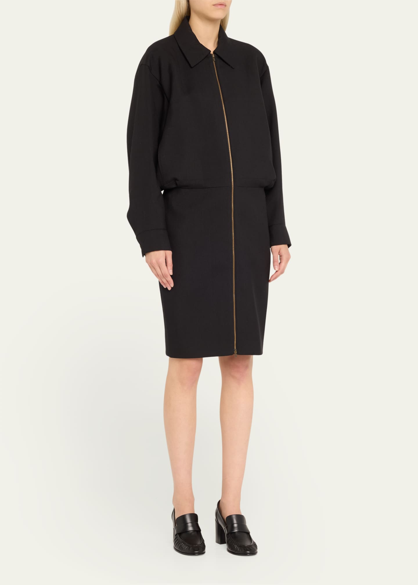 THE ROW Mave Double-Face Wool Midi Dress Image 4 of 5