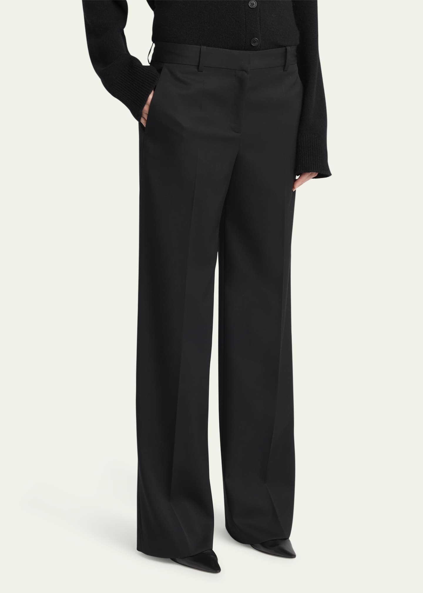 THE ROW Encore Tailored Wool Pants - Bergdorf Goodman