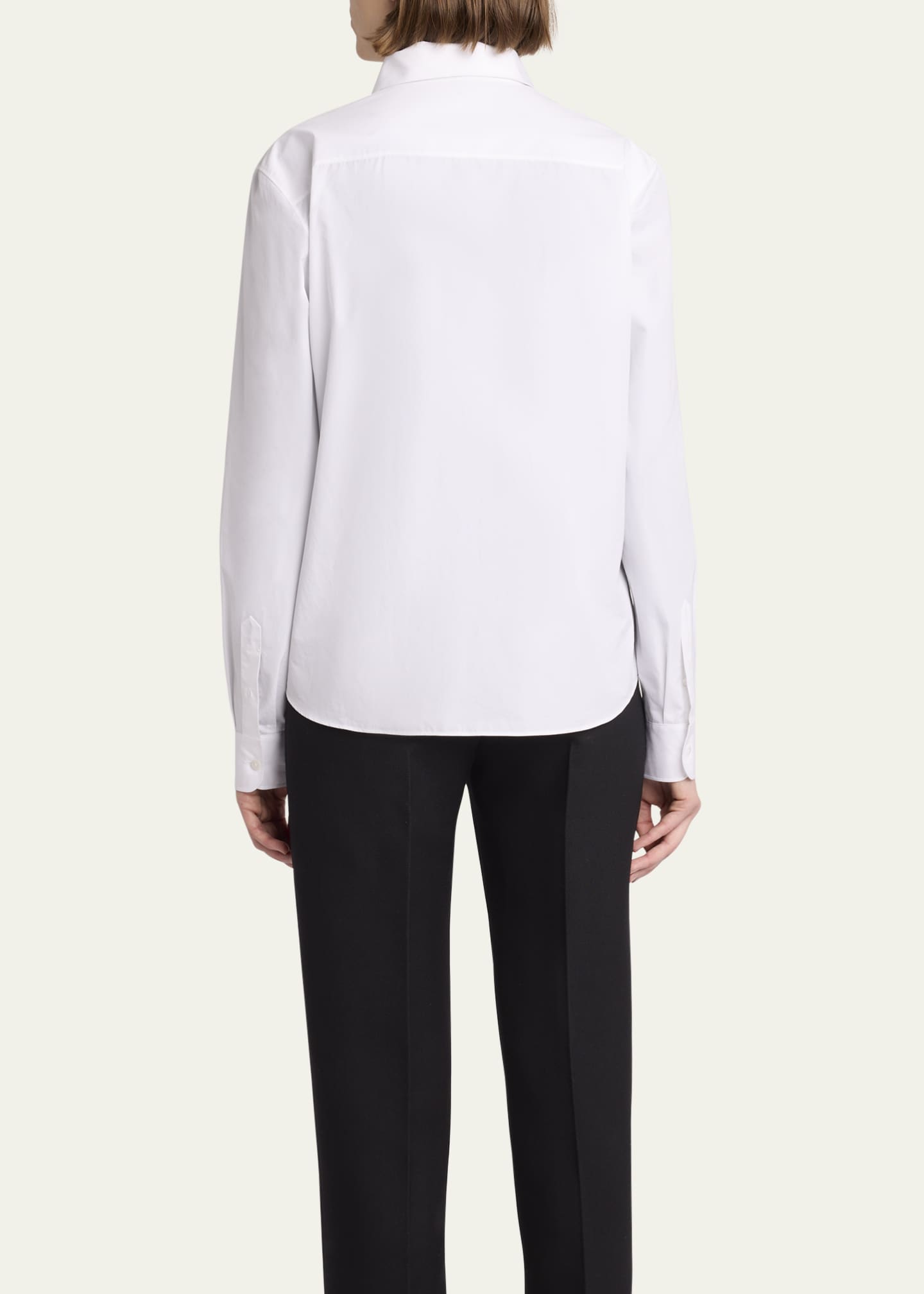 THE ROW Maigret Pearl-Buttoned Poplin Shirt Image 3 of 5