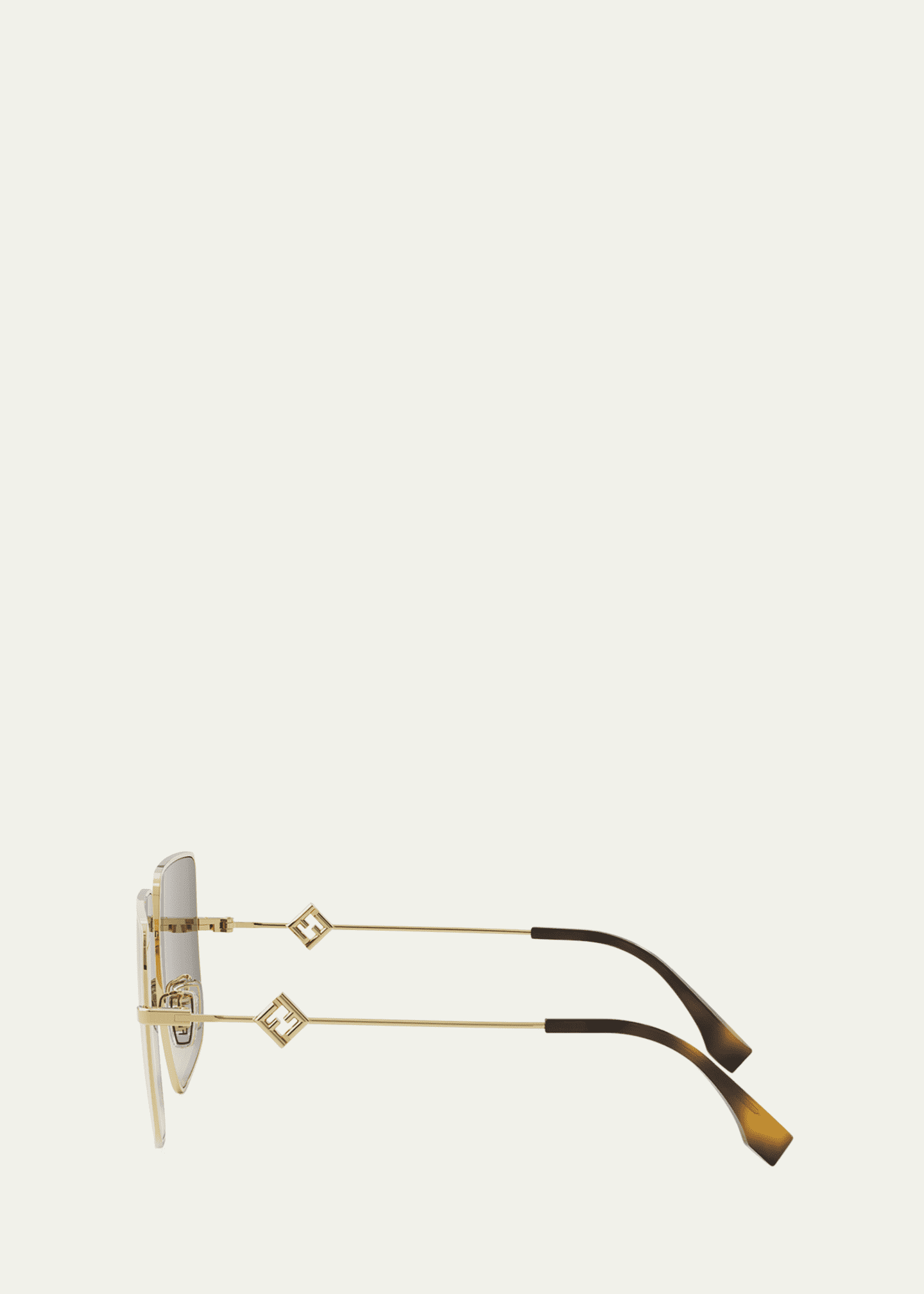 Fendi FF Square Metal & Nylon Sunglasses Image 3 of 3