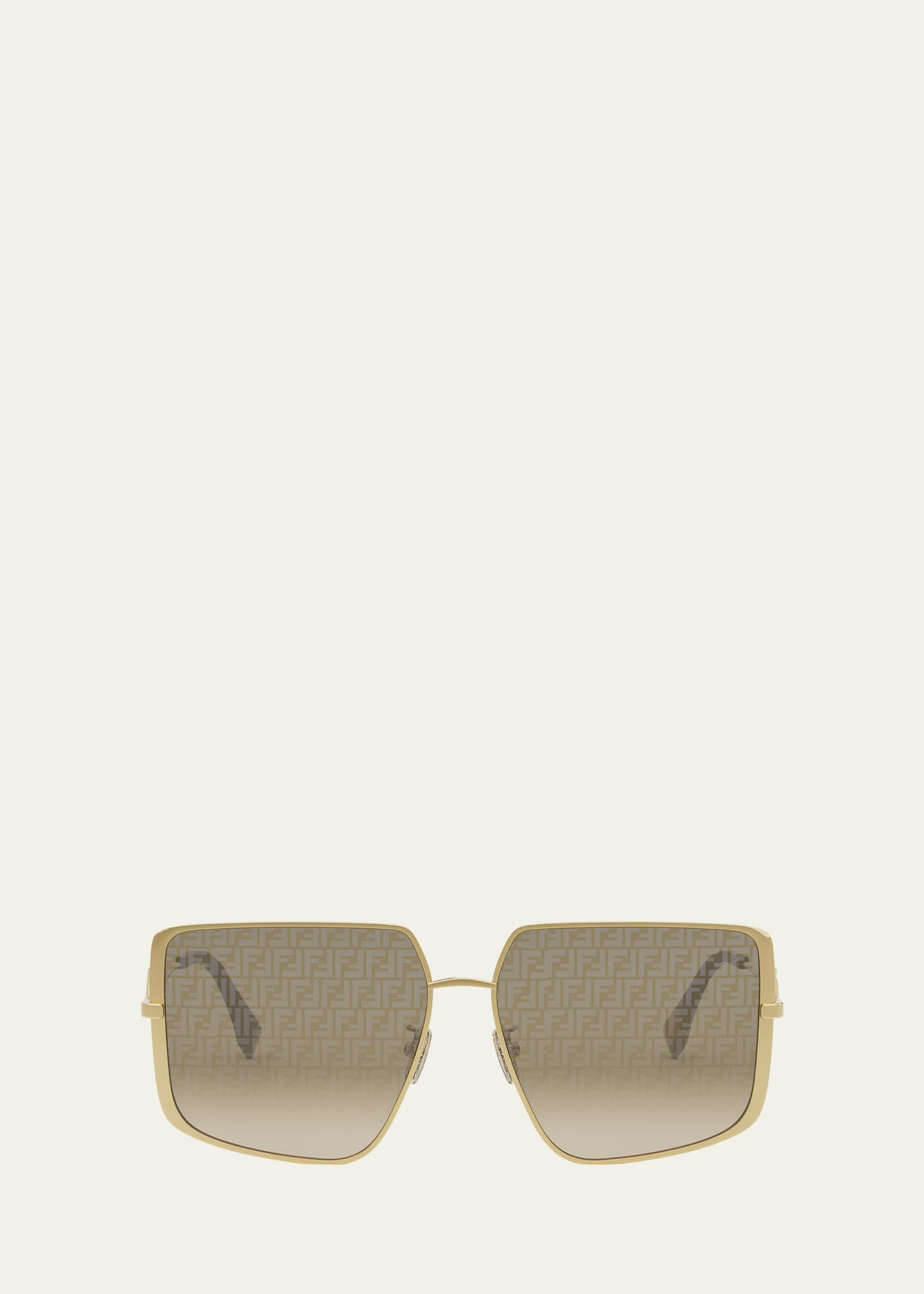 Fendi FF Square Metal & Nylon Sunglasses Image 1 of 3