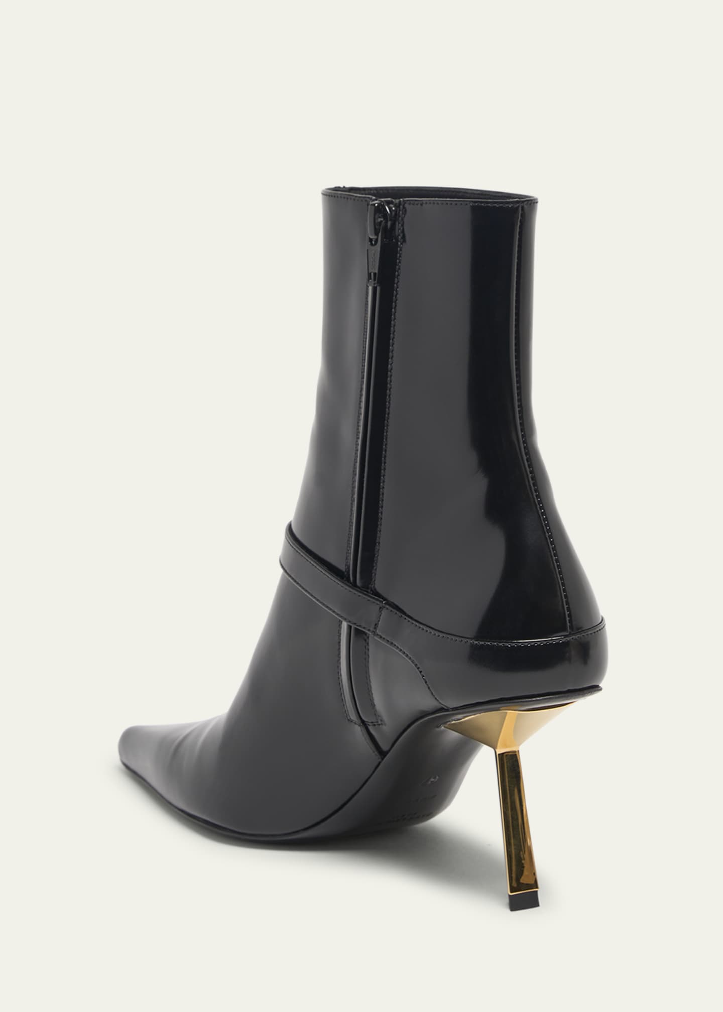 Saint Laurent Lee Patent Buckle Stiletto Booties Image 4 of 5