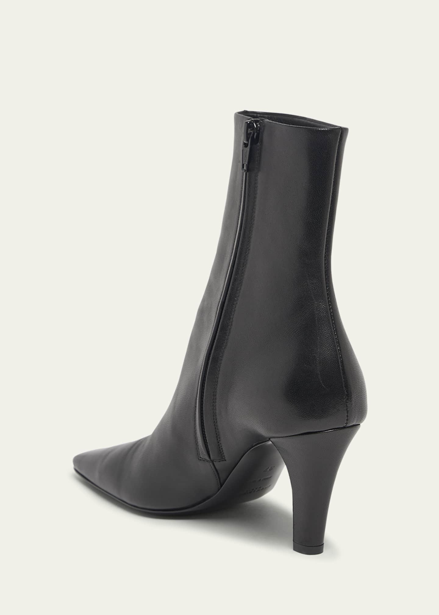 Saint Laurent Jill Calfskin Ankle Booties Image 4 of 5