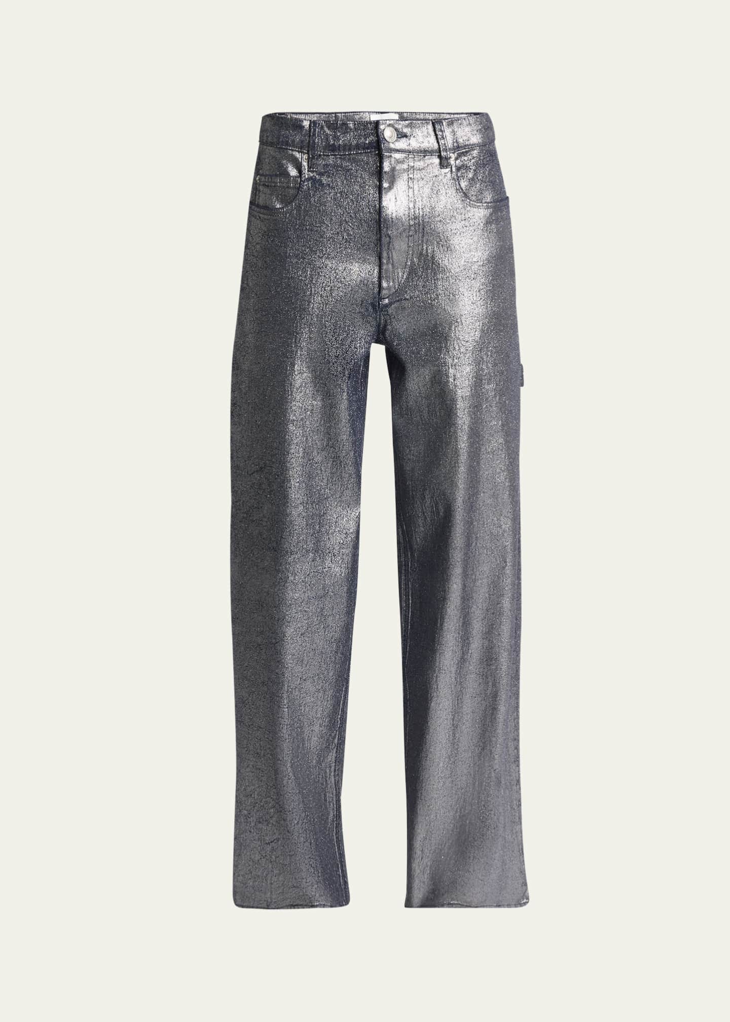 Etoile Isabel Marant Cover Metallic Coated Jeans Image 1 of 5