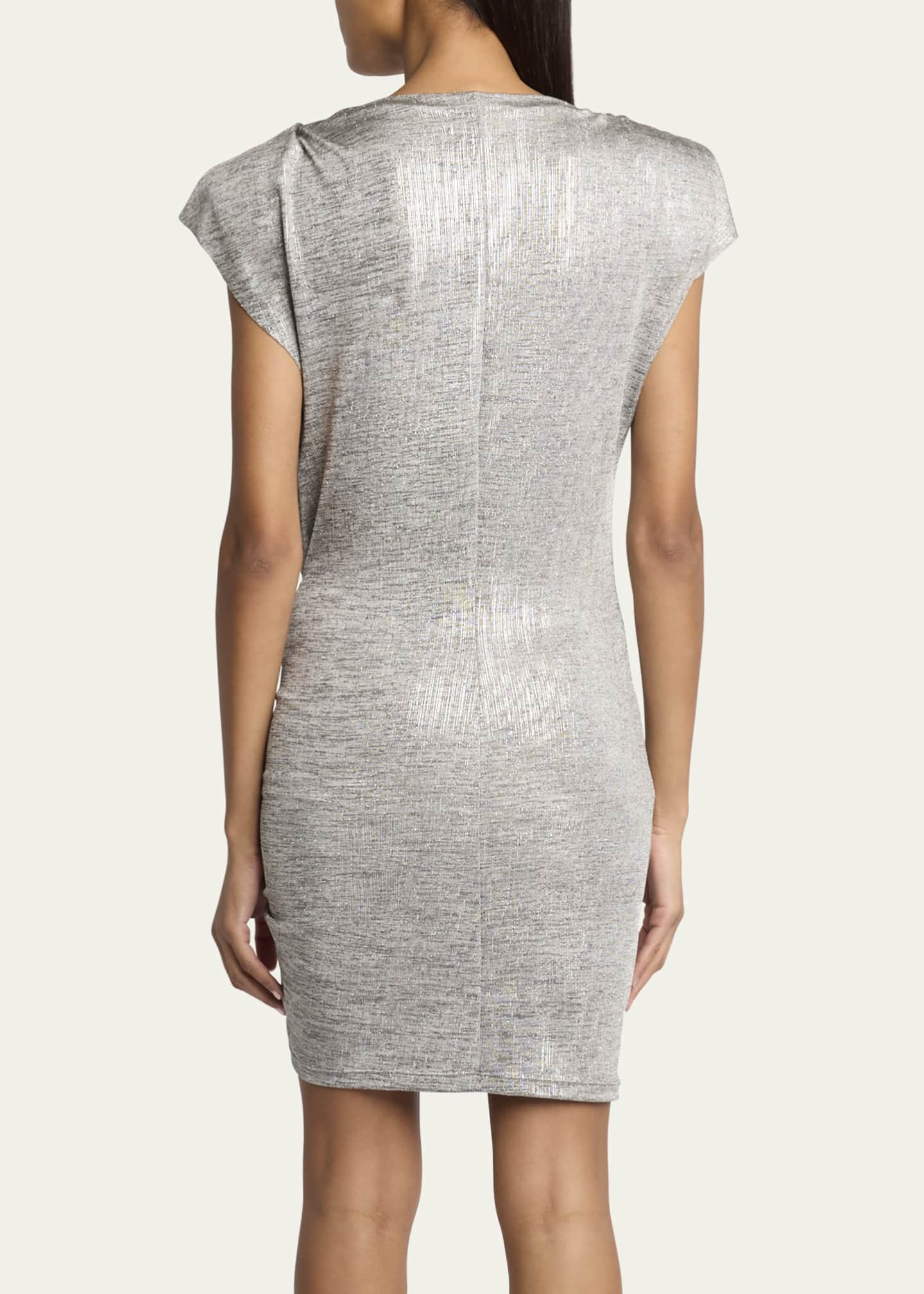 Etoile Isabel Marant Nadilia Metallic Mini Dress Image 3 of 5