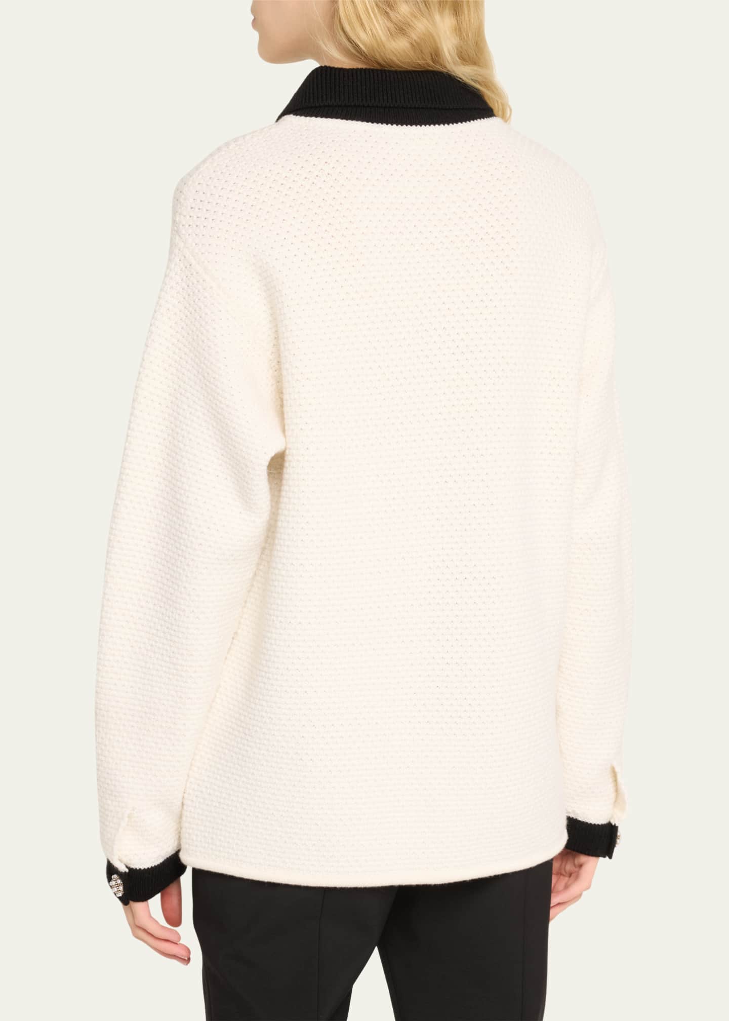 Alice + Olivia Phoebe Oversized Sweater Jacket Image 3 of 5