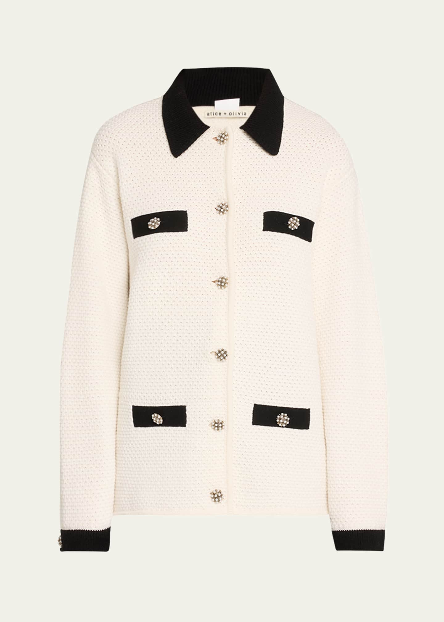 Alice + Olivia Phoebe Oversized Sweater Jacket Image 1 of 5