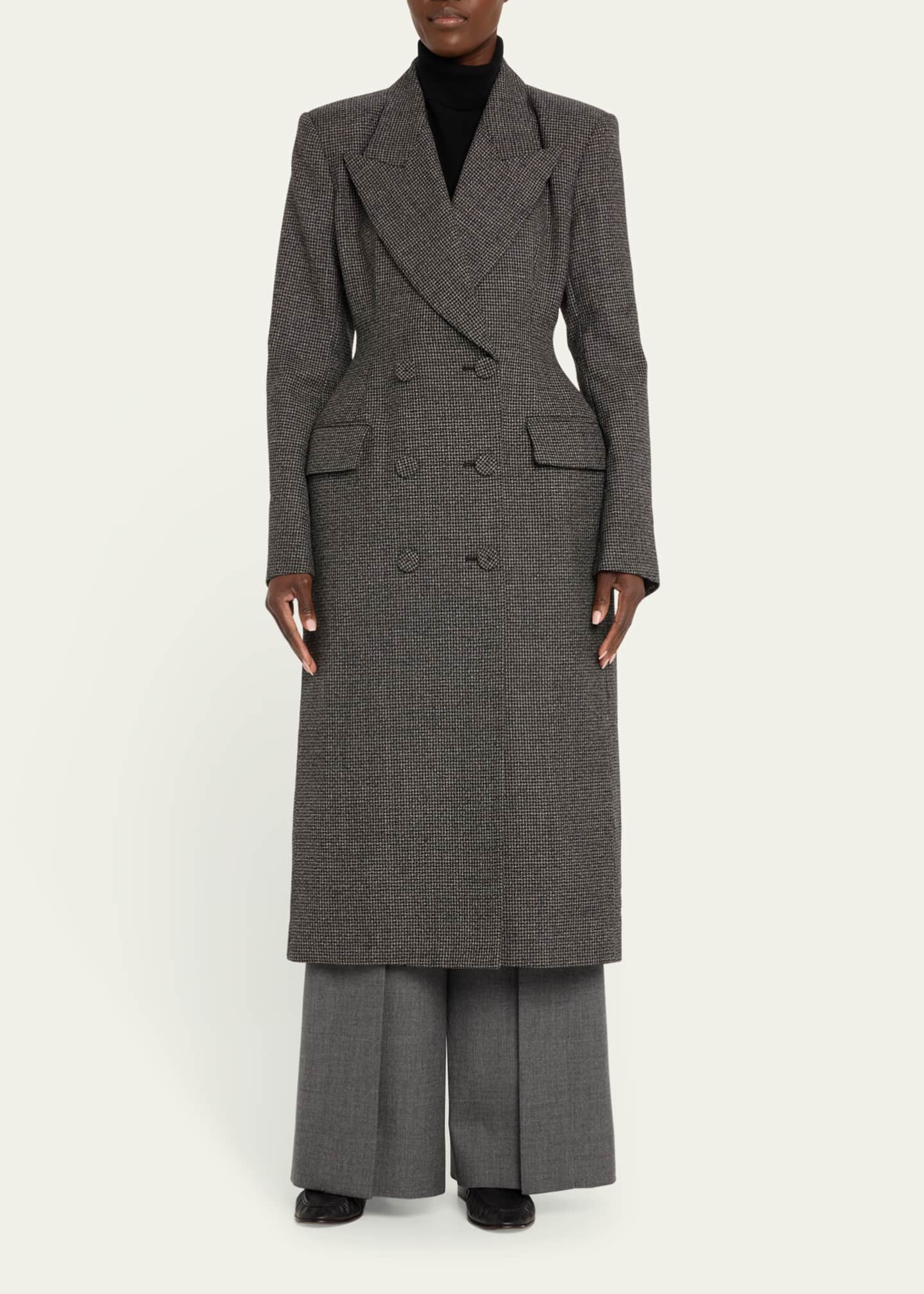 anOnlyChild Darliston Double-Breasted Ruched Wool Jacket Image 2 of 5