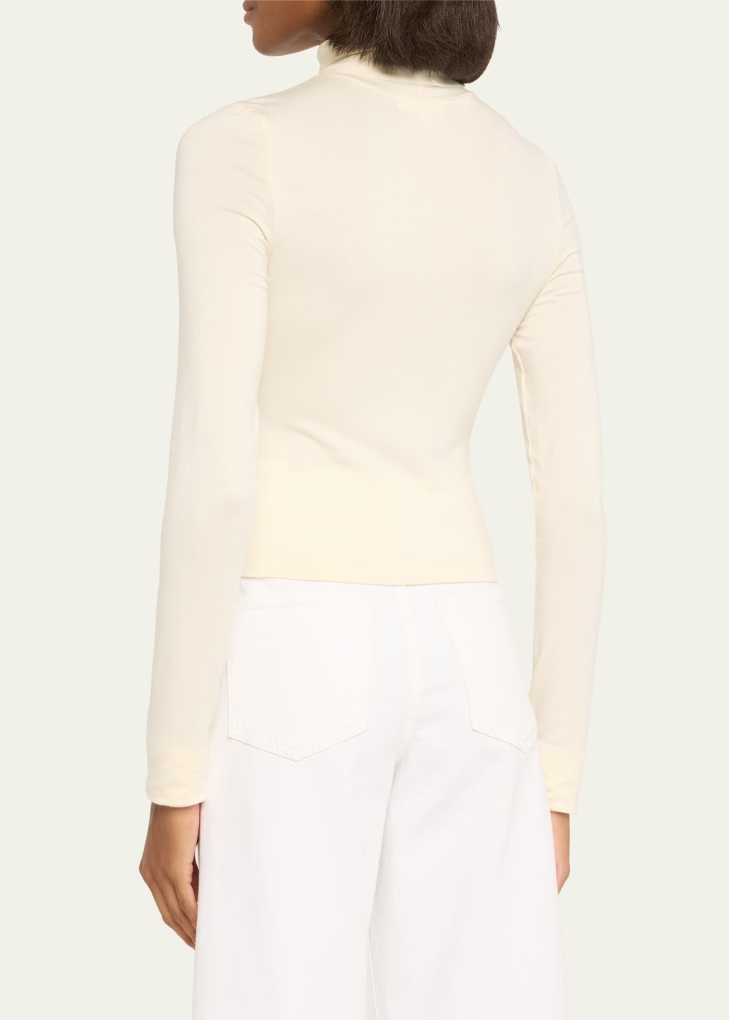Eterne Cropped Fitted Turtleneck Top Image 3 of 5