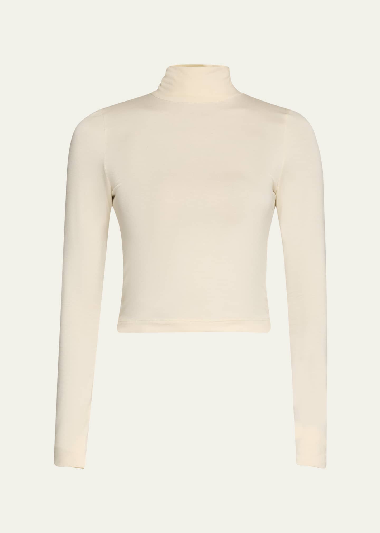 Eterne Cropped Fitted Turtleneck Top Image 1 of 5