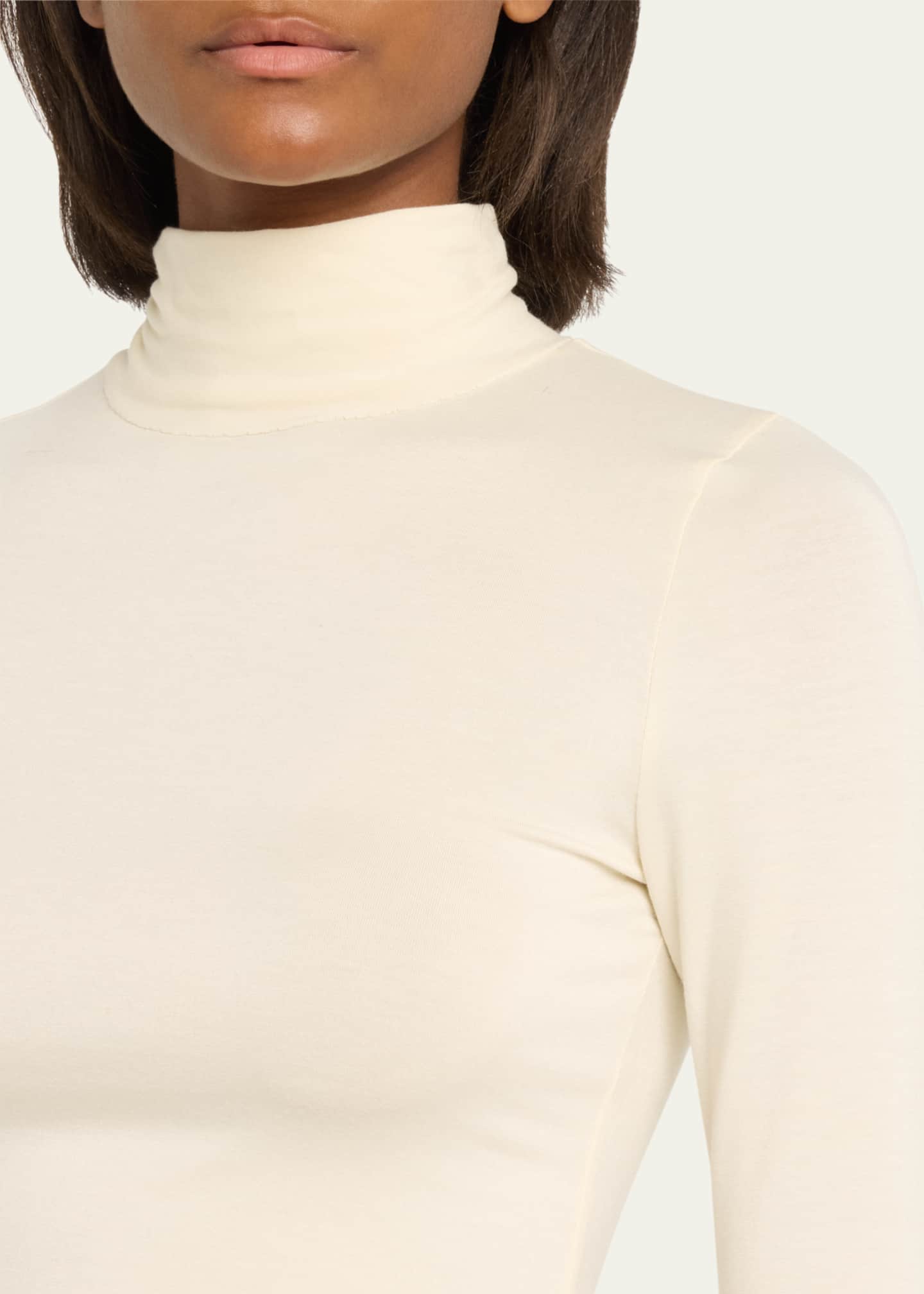 Eterne Cropped Fitted Turtleneck Top Image 5 of 5