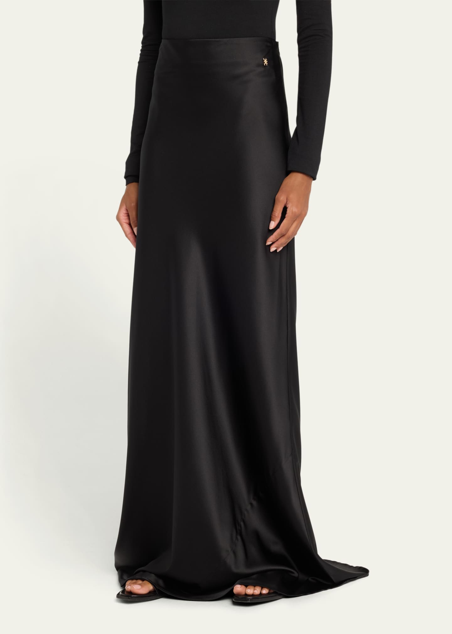 Eterne Bianca Silk Maxi Skirt Image 4 of 5
