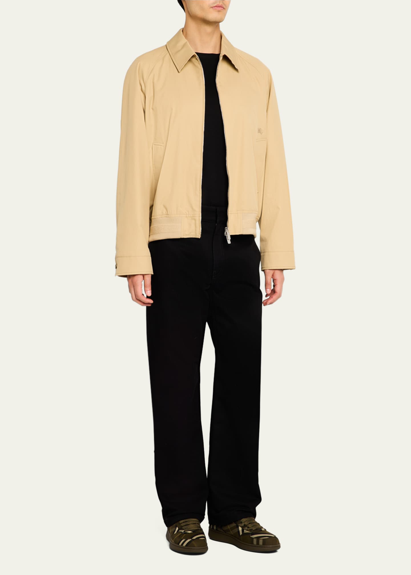 Burberry Men's Terrace Check Low-Top Sneakers Image 3 of 5