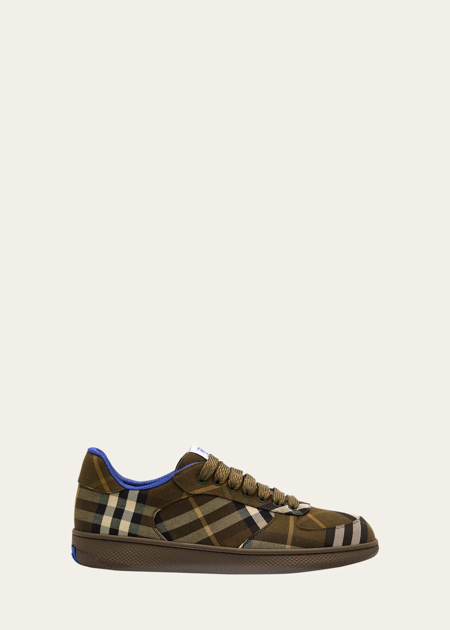 Burberry Men's Terrace Check Low-Top Sneakers Image 1 of 5