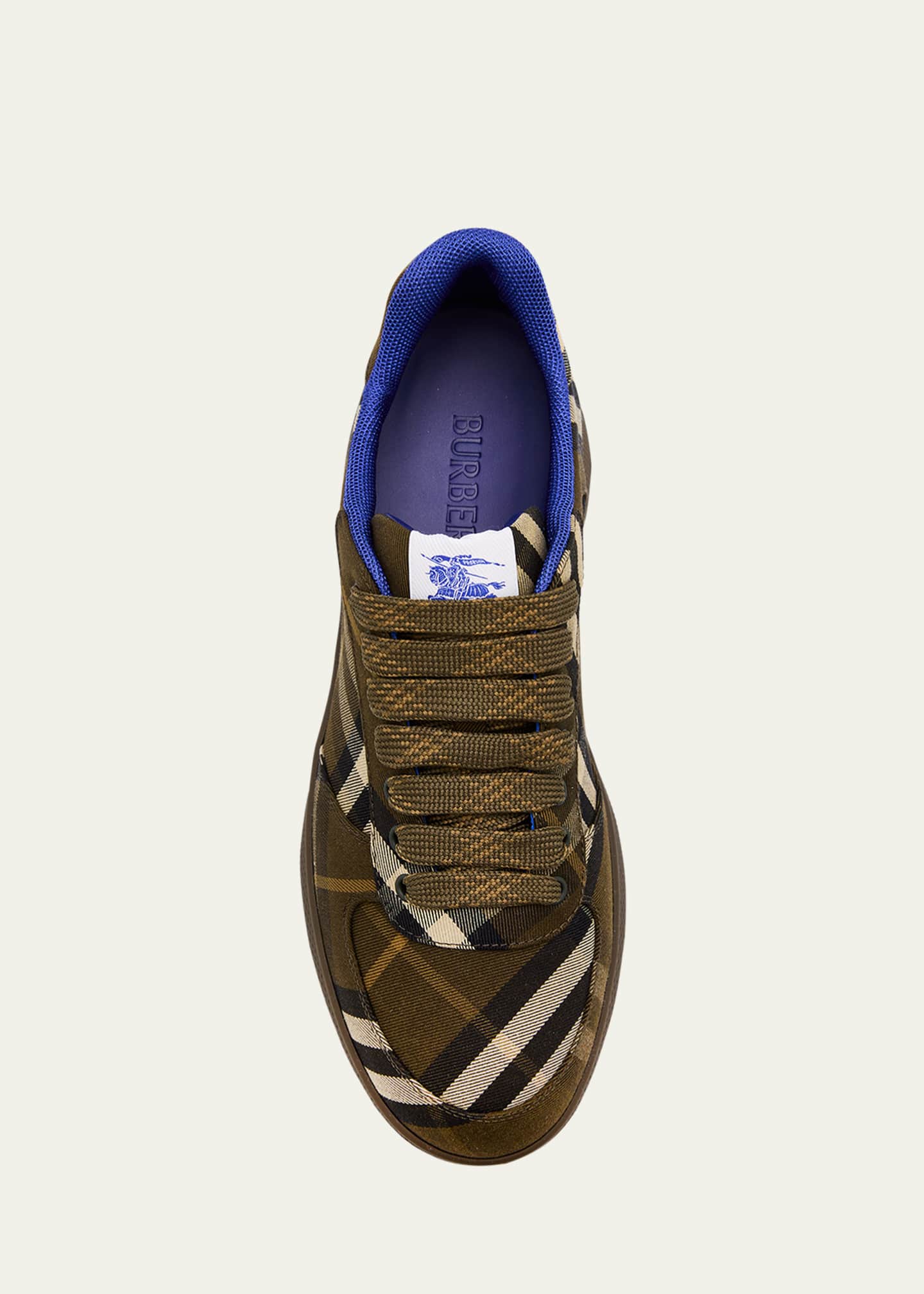 Burberry Men's Terrace Check Low-Top Sneakers Image 5 of 5