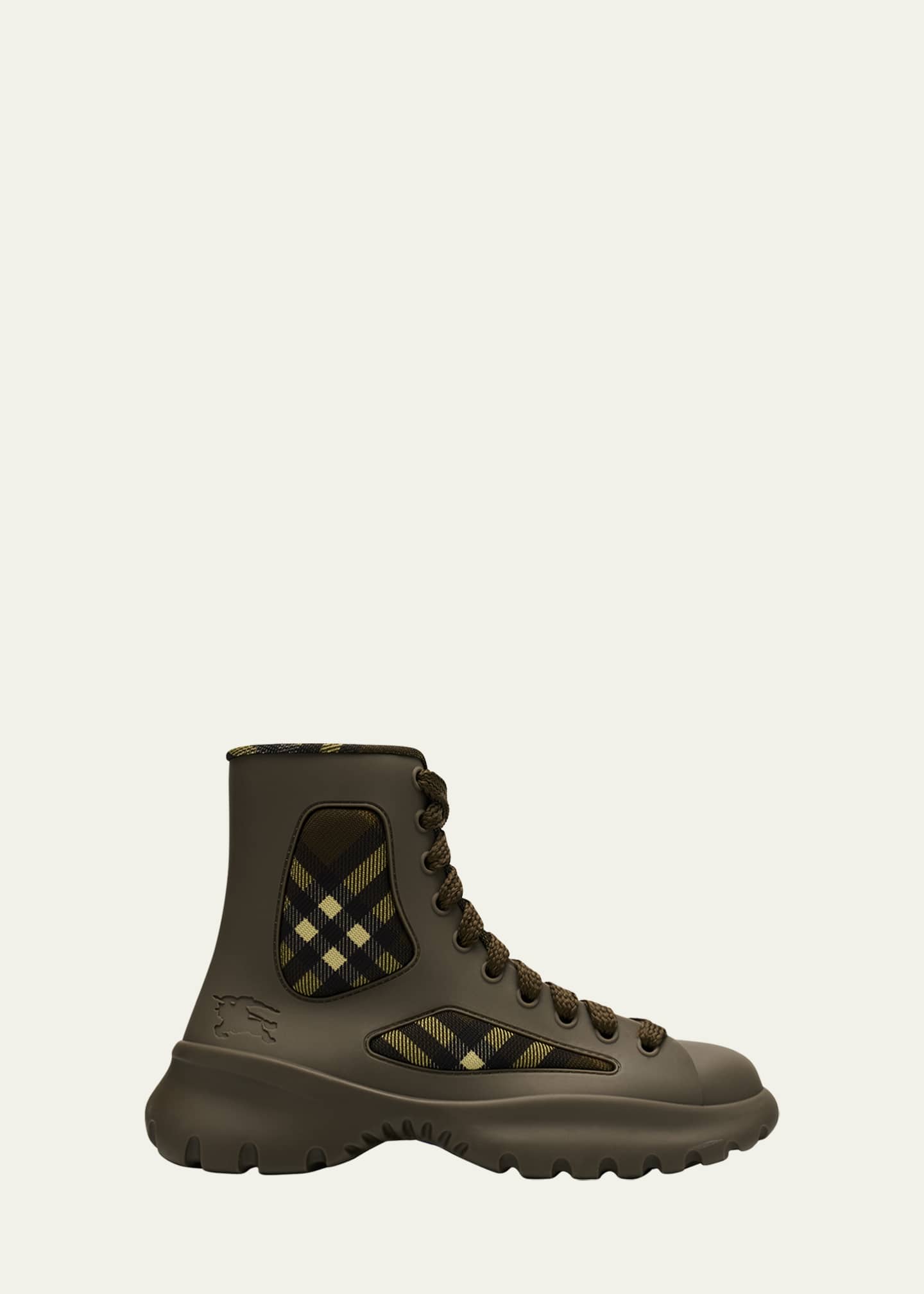 Burberry Men s Boulder Check panel Boots Loch Size 8